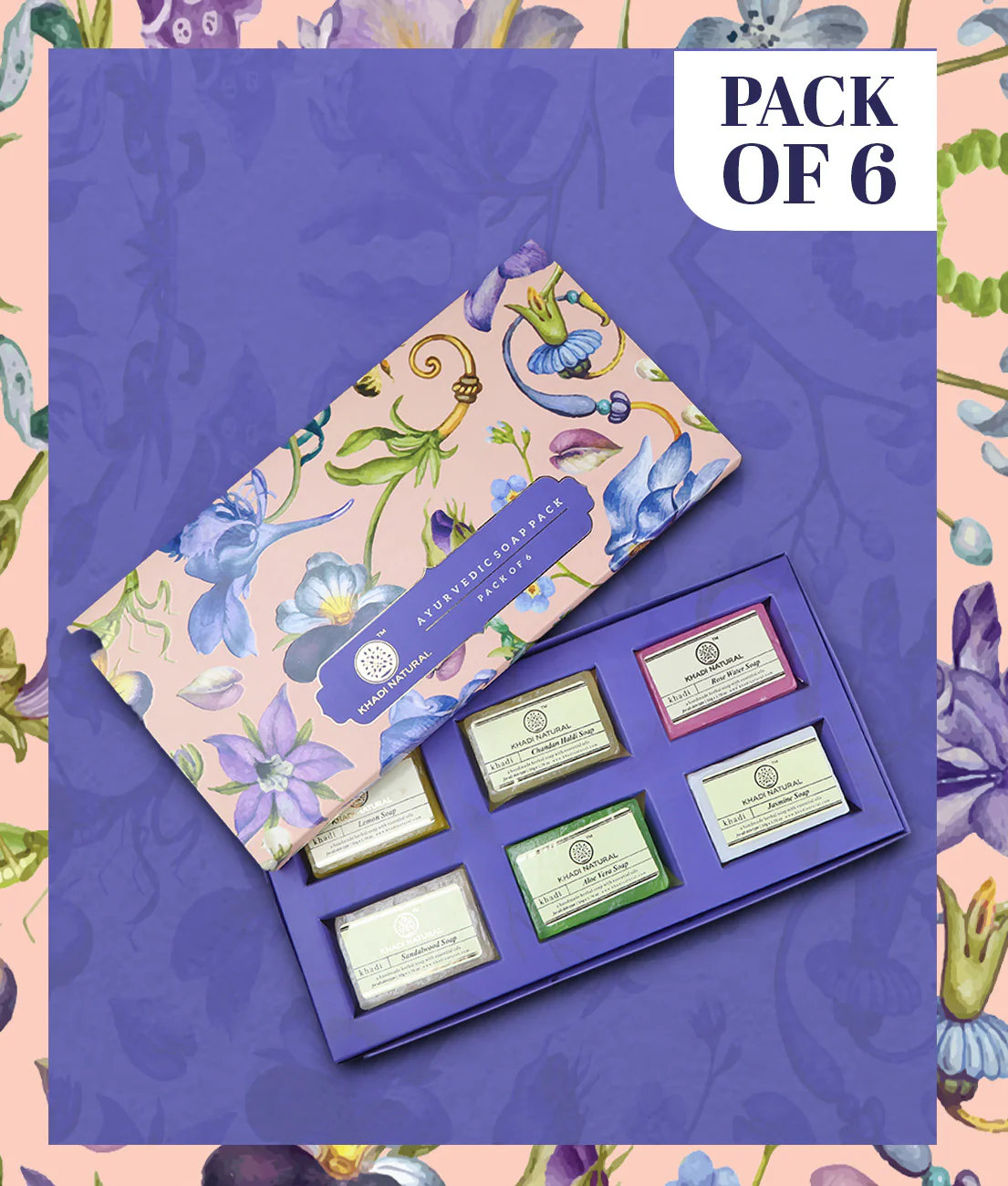 Khadi Natural Ayurvedic Soap Kit Combo Pack Of 6 – 50gm Each - Image 11