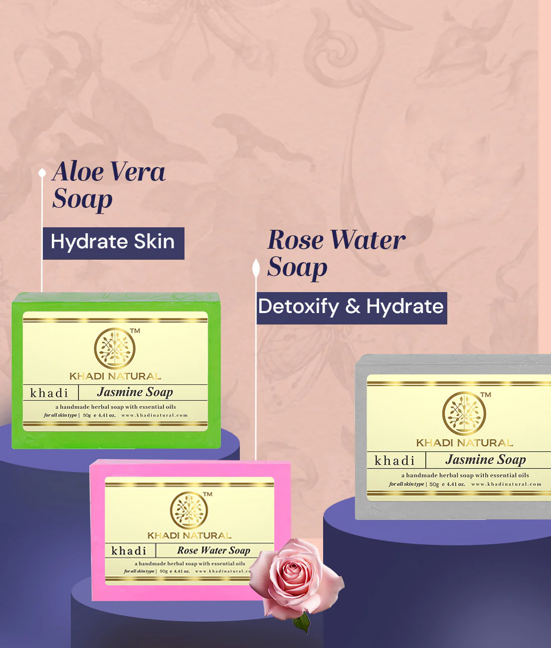 Khadi Natural Ayurvedic Soap Kit Combo Pack Of 6 – 50gm Each - Image 6