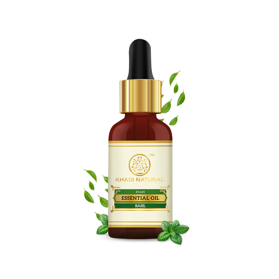 Khadi Natural Basil - Pure Essential Oil - 15ml - Image 5