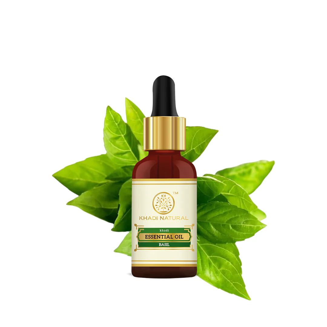 Khadi Natural Basil - Pure Essential Oil - 15ml - Image 6