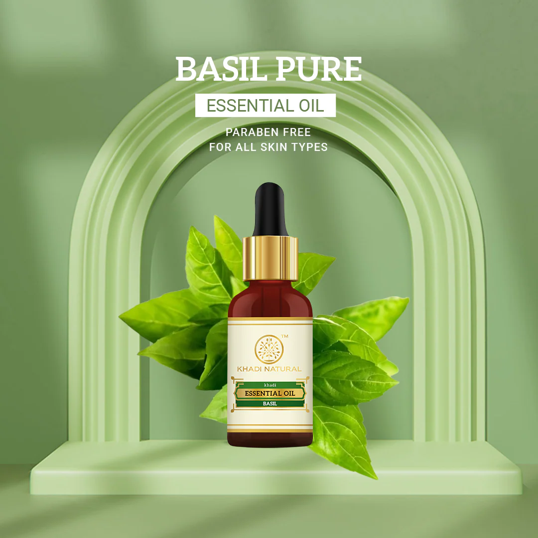 Khadi Natural Basil - Pure Essential Oil - 15ml - Image 7