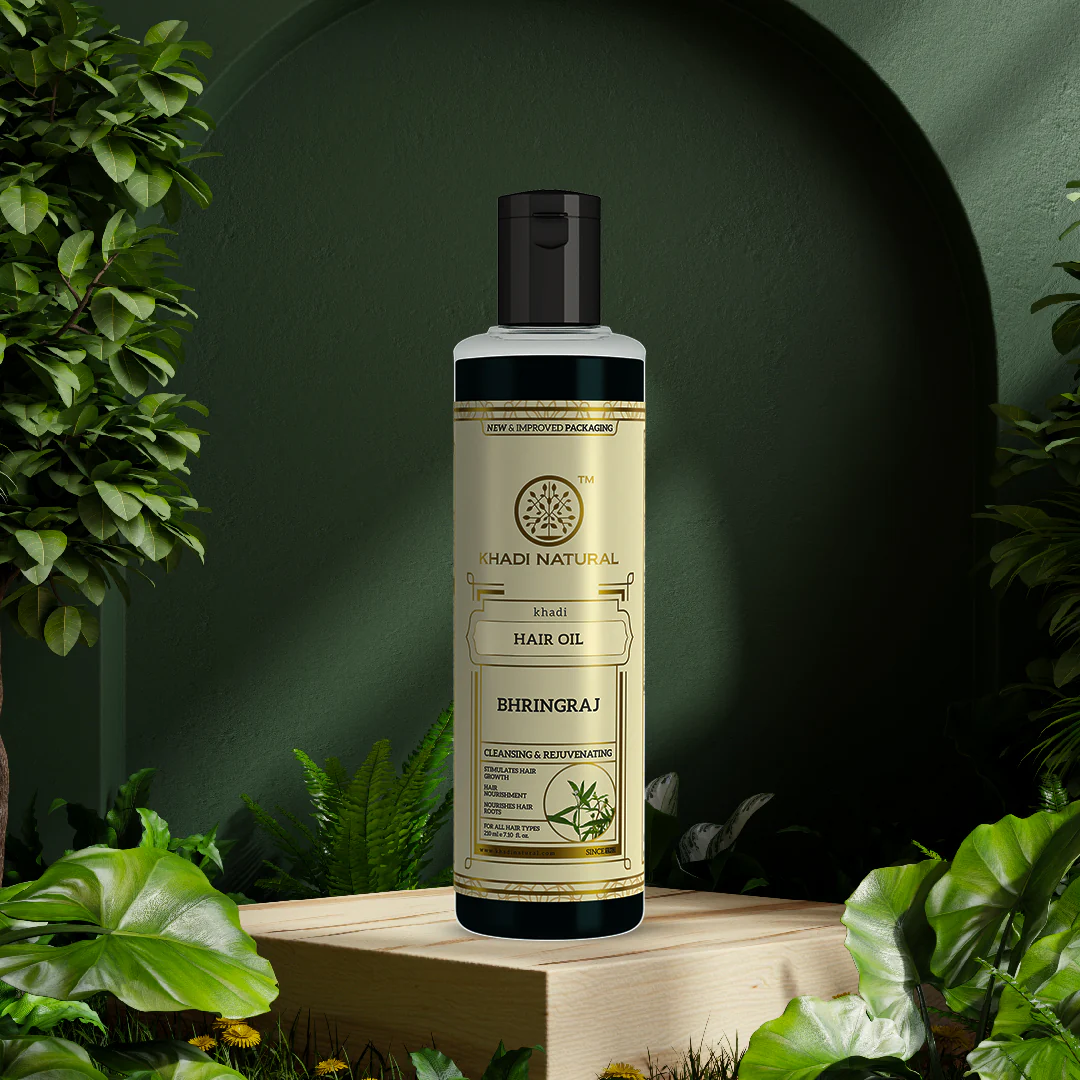Khadi Natural Bhringraj Hair Oil - 210ml - Image 7