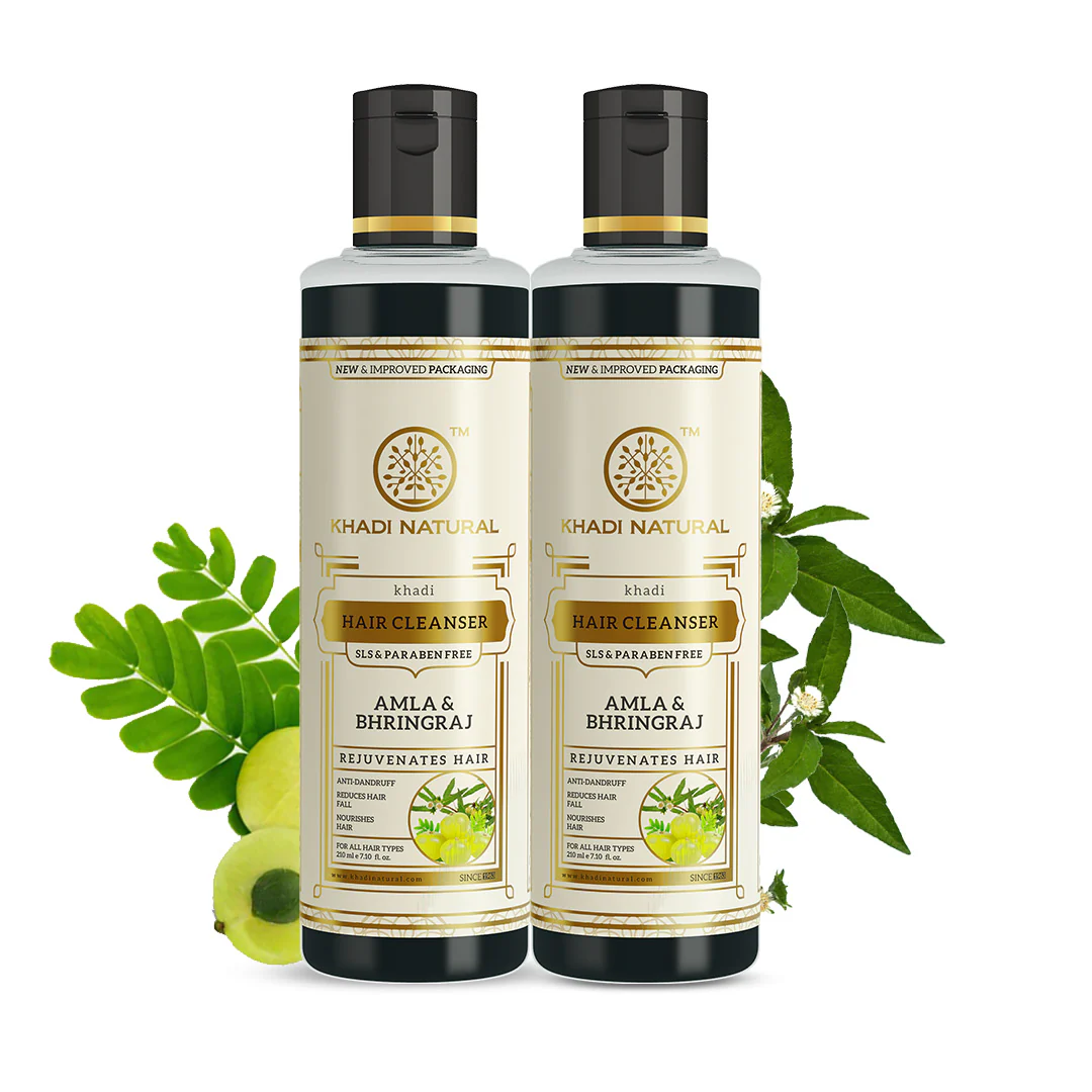 Khadi Natural Amla & Bhringraj Hair Cleanser- Sls & Paraben Free - 210ml - Image 5