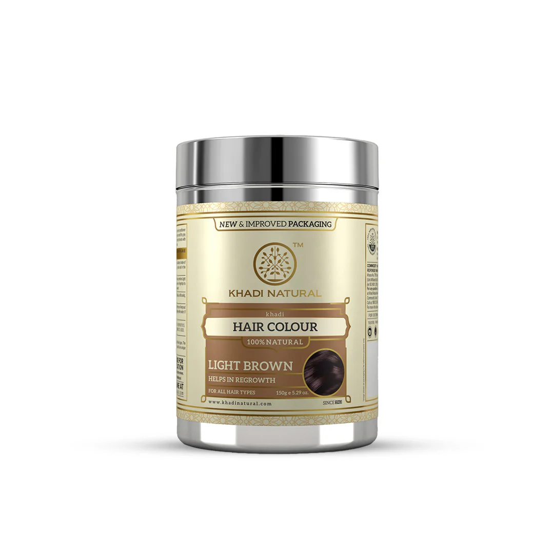 Khadi Natural Herbal Hair Colour Light Brown - 150gm - Image 5