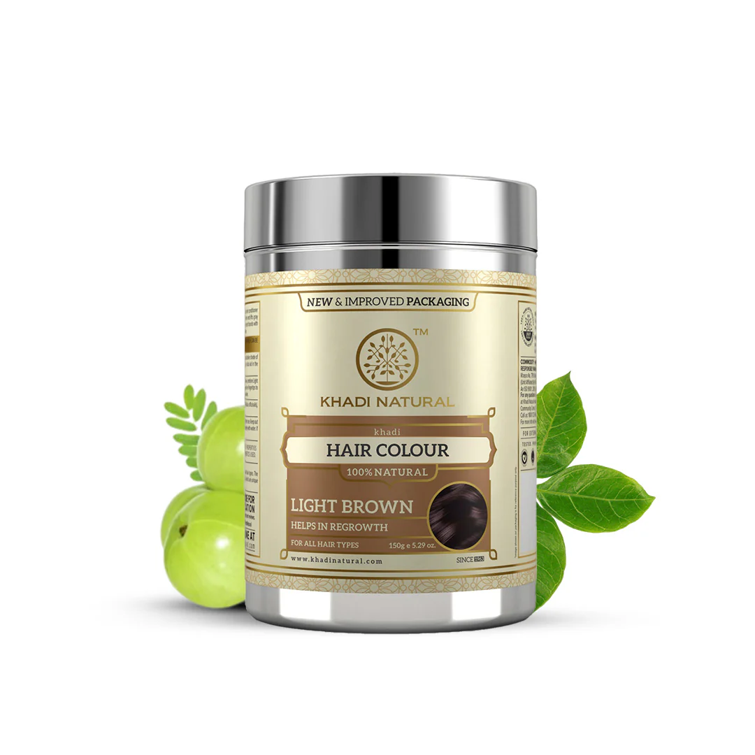 Khadi Natural Herbal Hair Colour Light Brown - 150gm - Image 6