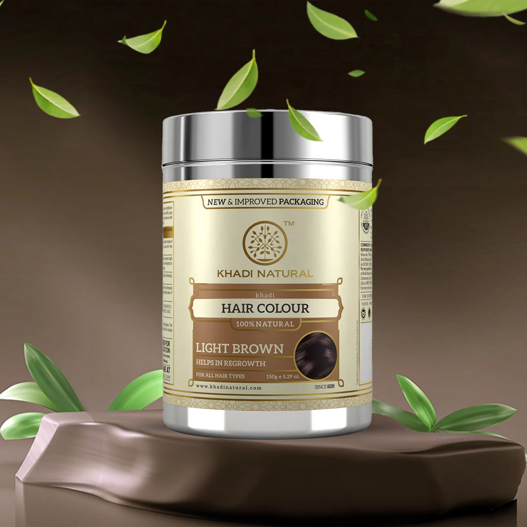 Khadi Natural Herbal Hair Colour Light Brown - 150gm - Image 7