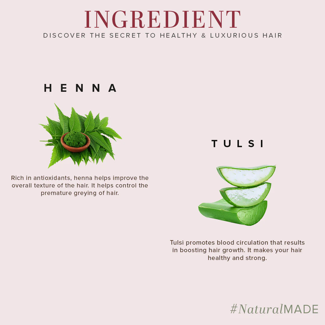 Khadi Natural Heena & Tulsi Extra Hair Conditioning Cleanser SLS & Paraben Free - 210ml Sale - Image 3