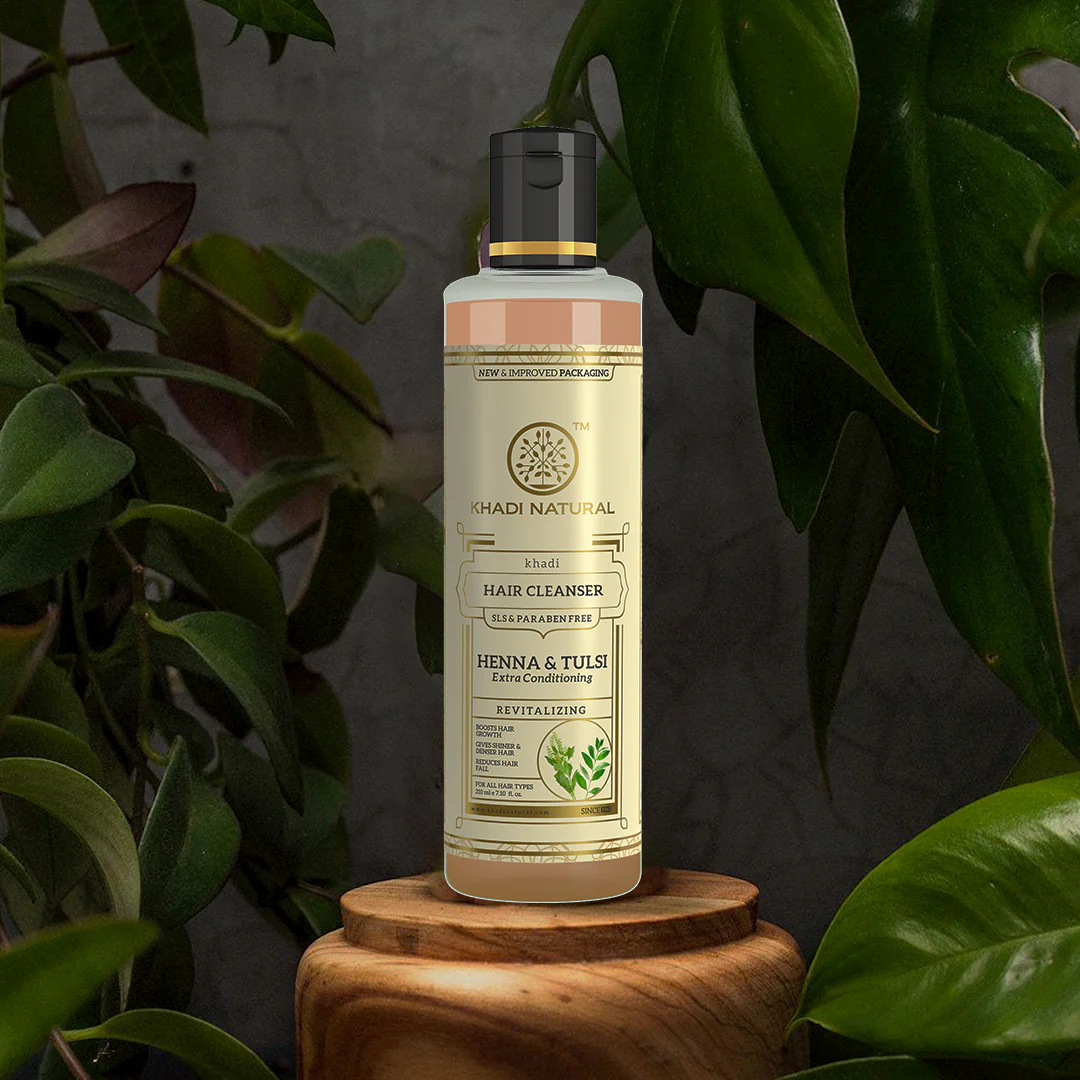 Khadi Natural Heena & Tulsi Extra Hair Conditioning Cleanser SLS & Paraben Free - 210ml Sale - Image 7