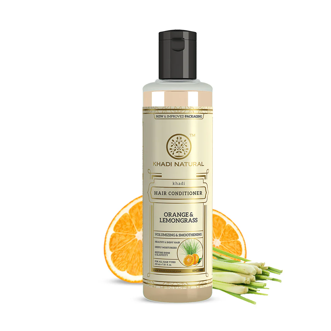 Khadi Natural Herbal Orange Lemongrass Hair Conditioner - 210ml - Image 4