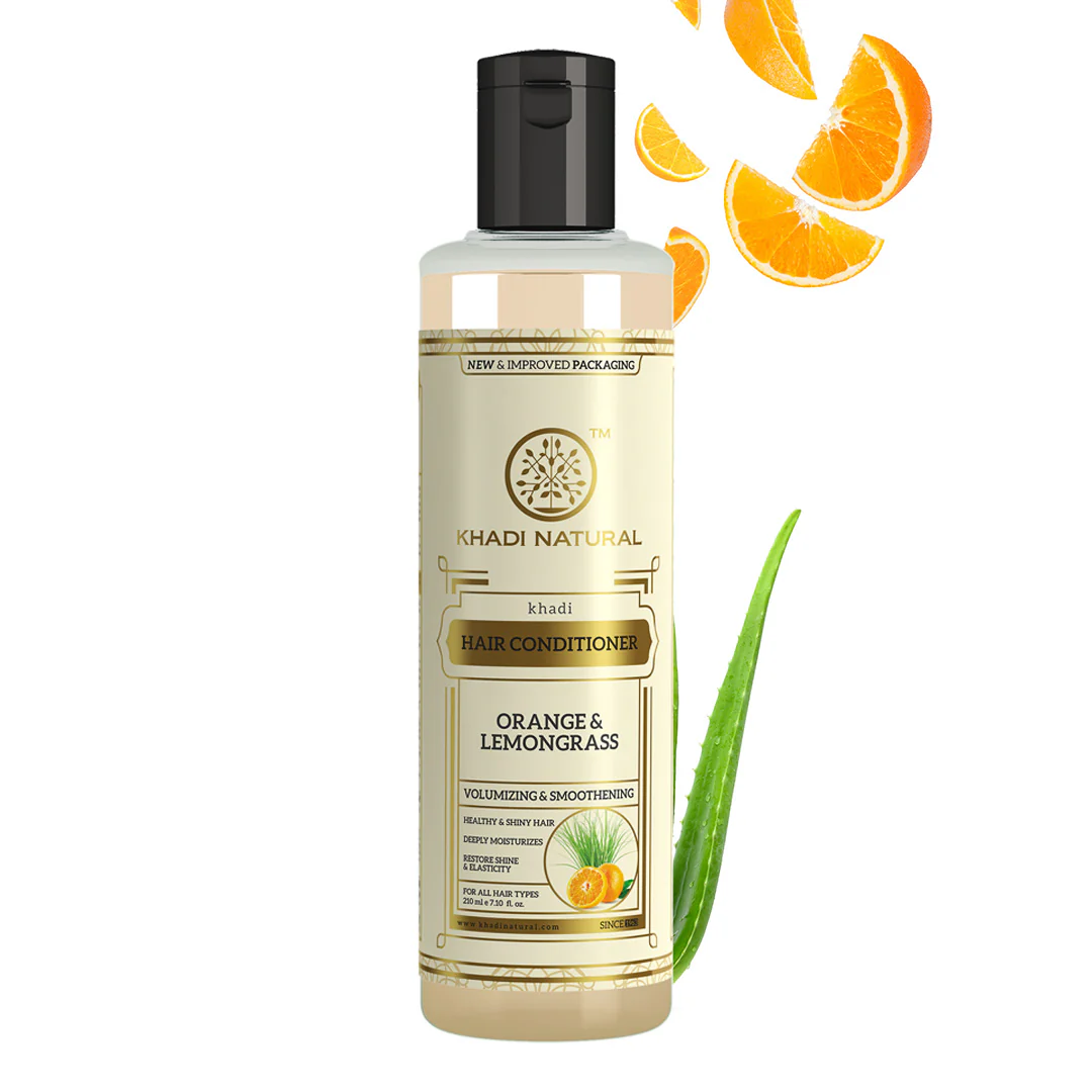 Khadi Natural Herbal Orange Lemongrass Hair Conditioner - 210ml - Image 5