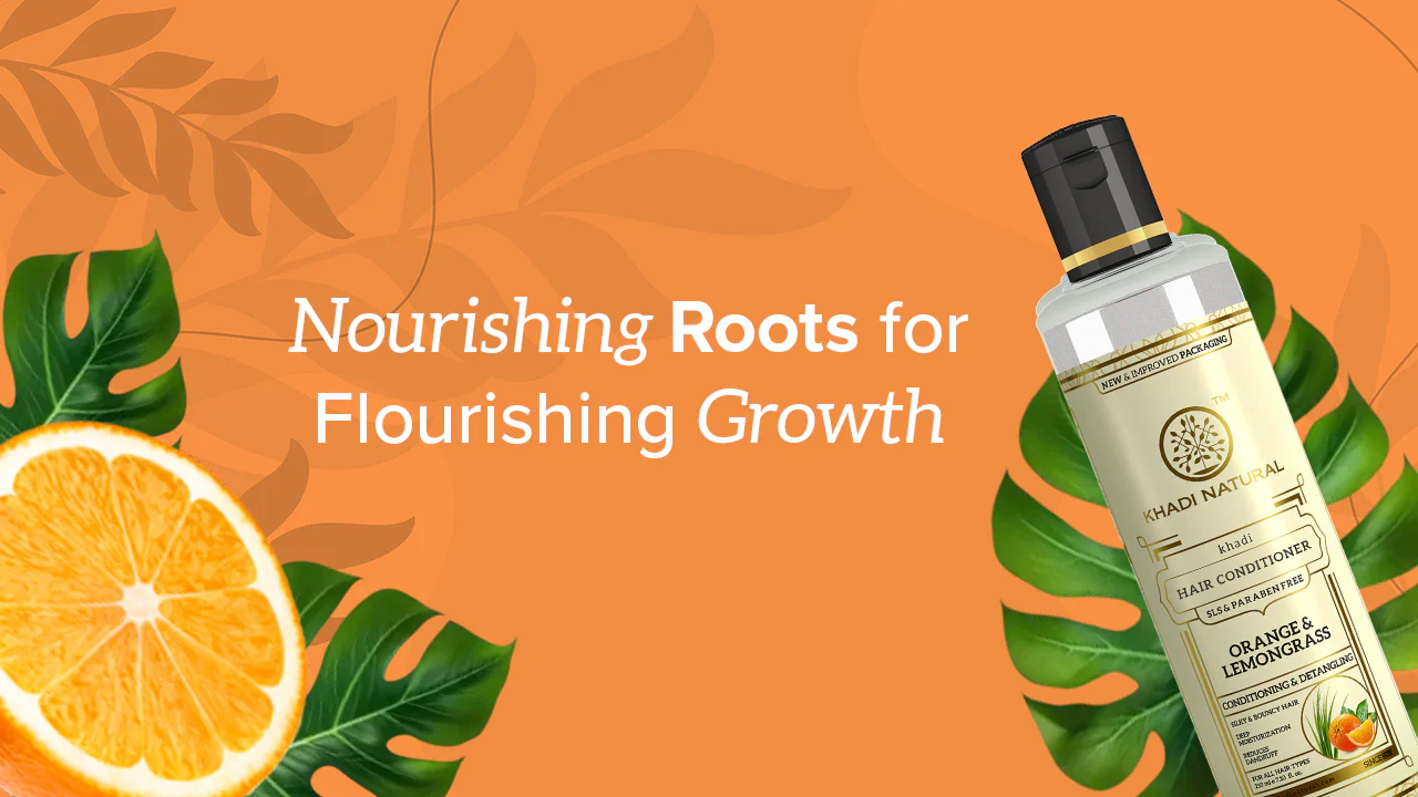 Khadi Natural Herbal Orange Lemongrass Hair Conditioner- SLS & Paraben Free - 210ml - Image 5