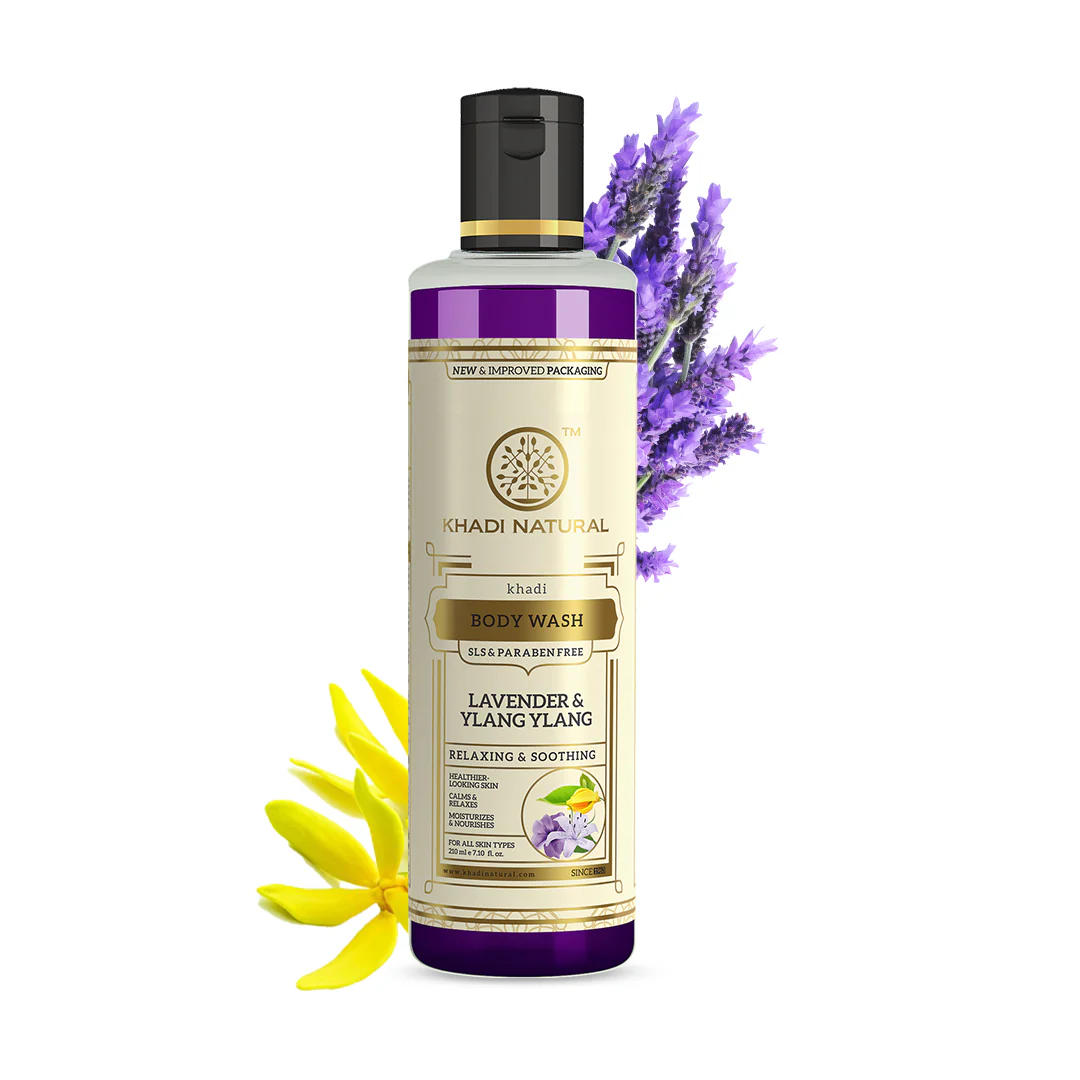 Khadi Natural Lavender & Ylang Ylang Body Wash SLS & Paraben Free - 210ml Sale - Image 5