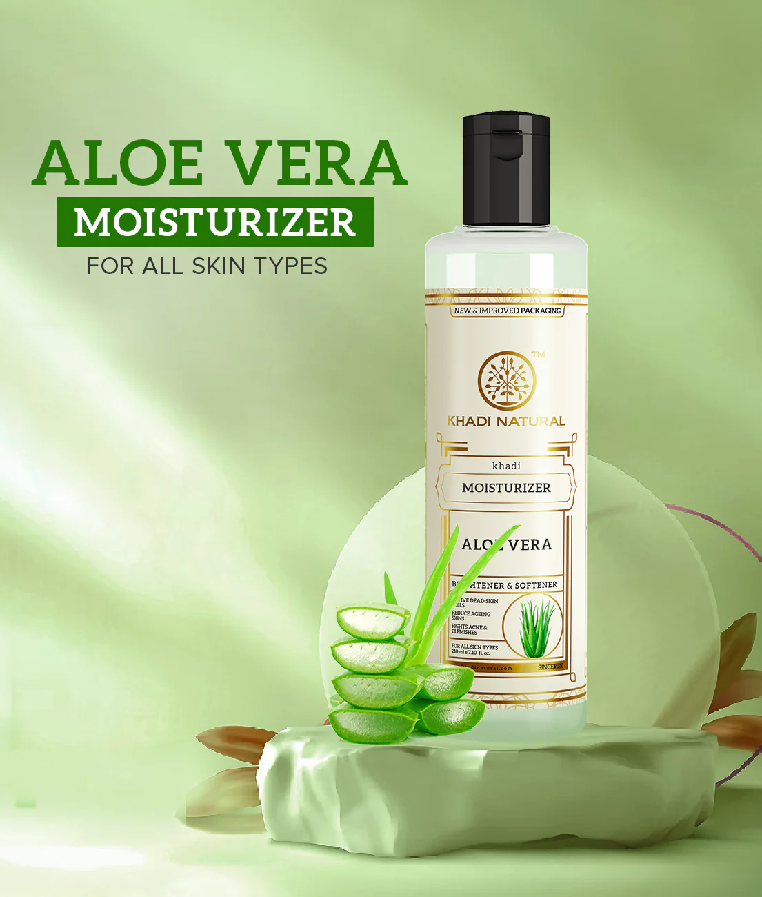 Khadi Natural Aloe Vera Moisturizer - 210ml - Image 8