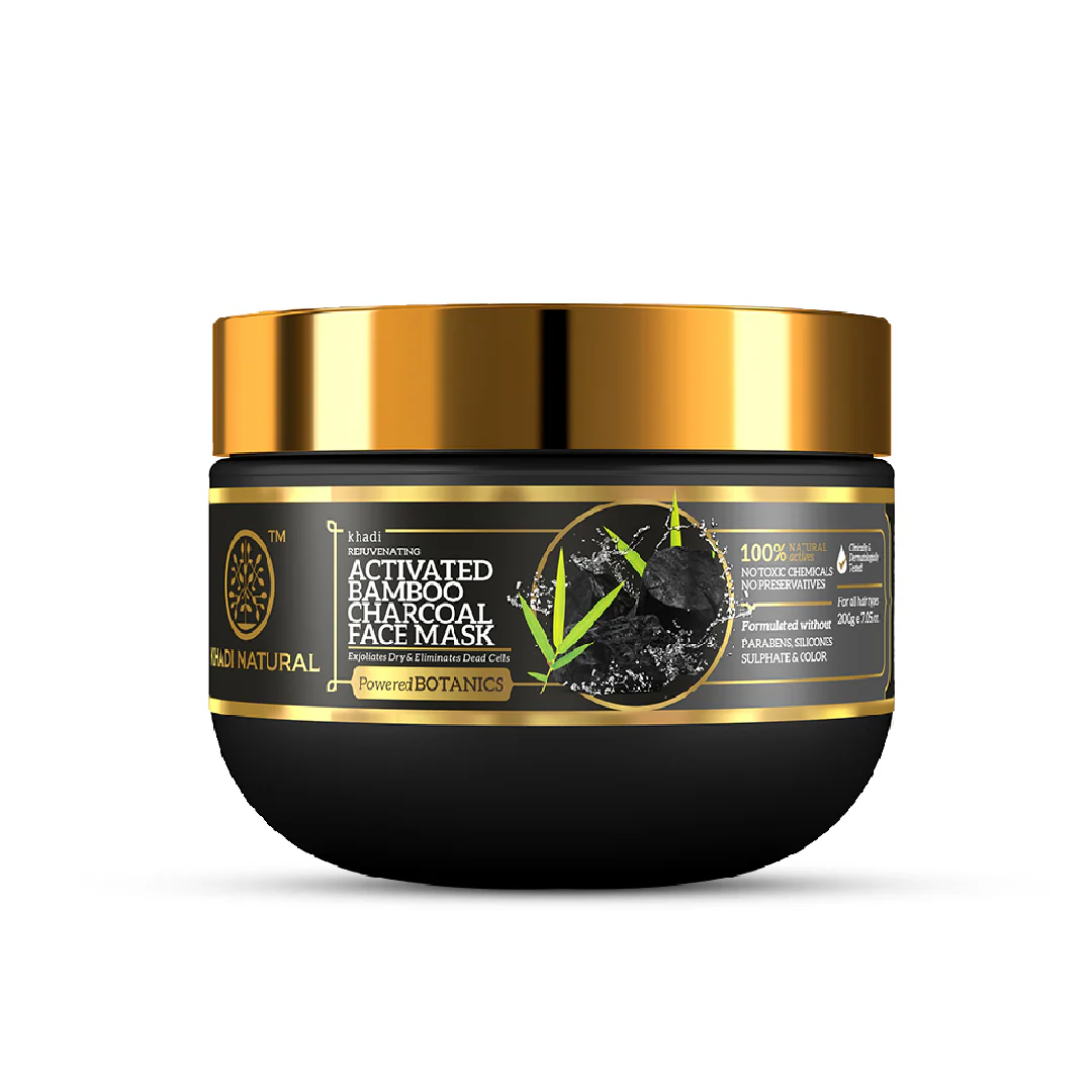 Khadi Natural Activated Bamboo Charcoal Face Mask - 200gm - Image 6