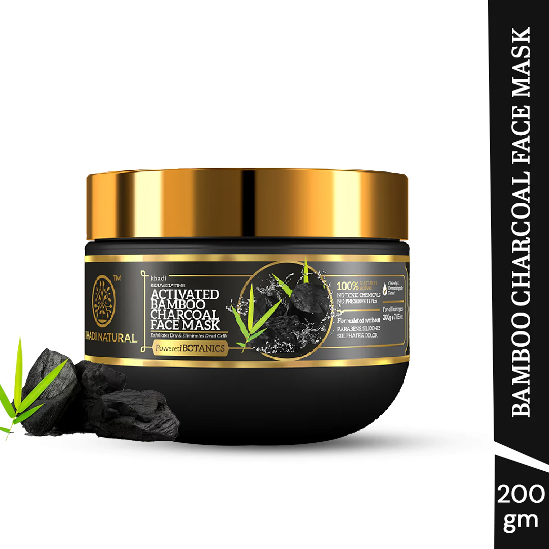 Khadi Natural Activated Bamboo Charcoal Face Mask - 200gm - Image 7