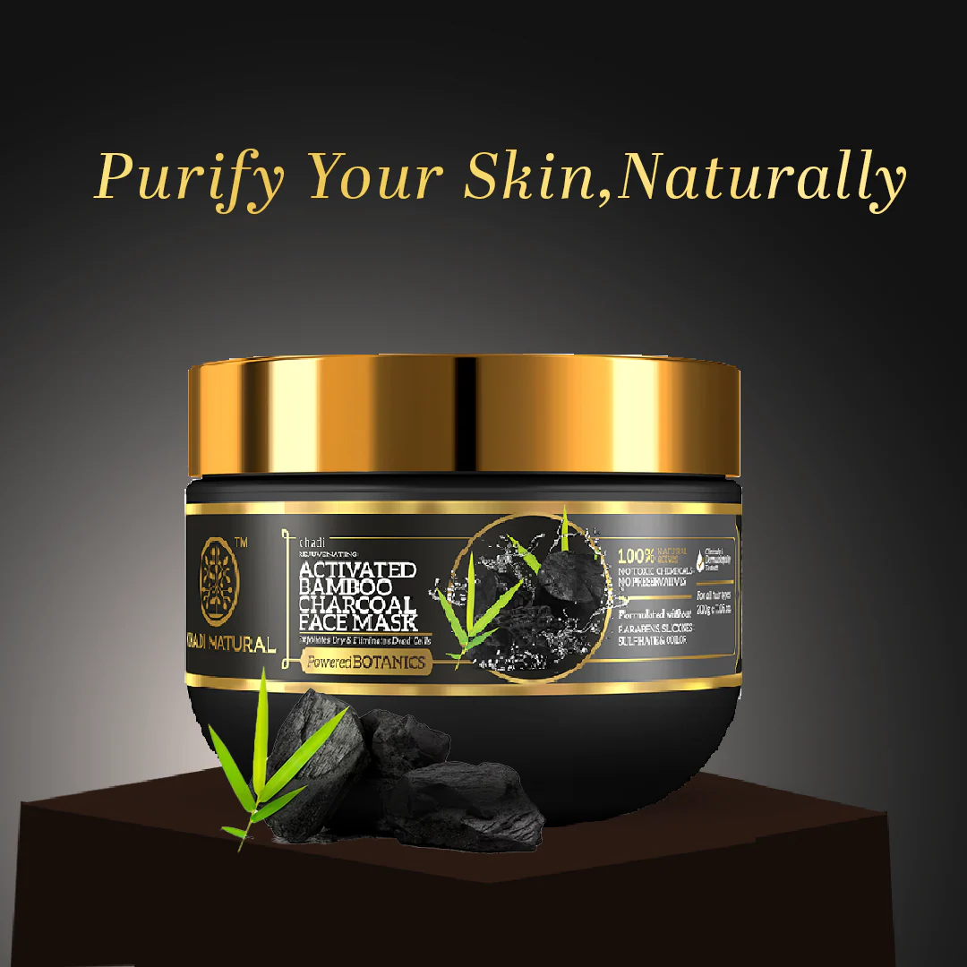 Khadi Natural Activated Bamboo Charcoal Face Mask - 200gm - Image 8
