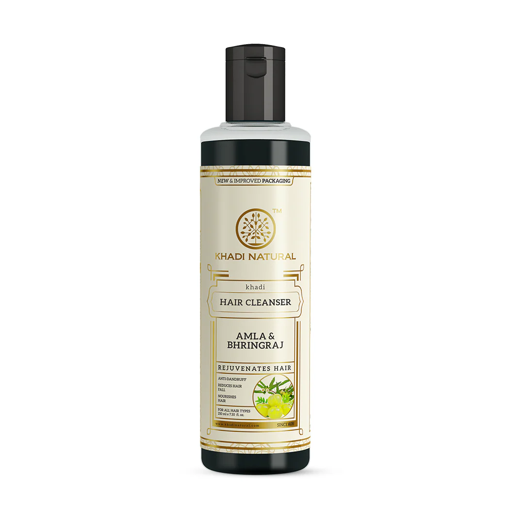 Khadi Natural Amla & Bhringraj Hair Cleanser Combo Pack of 2 - 210ml Each - Image 5