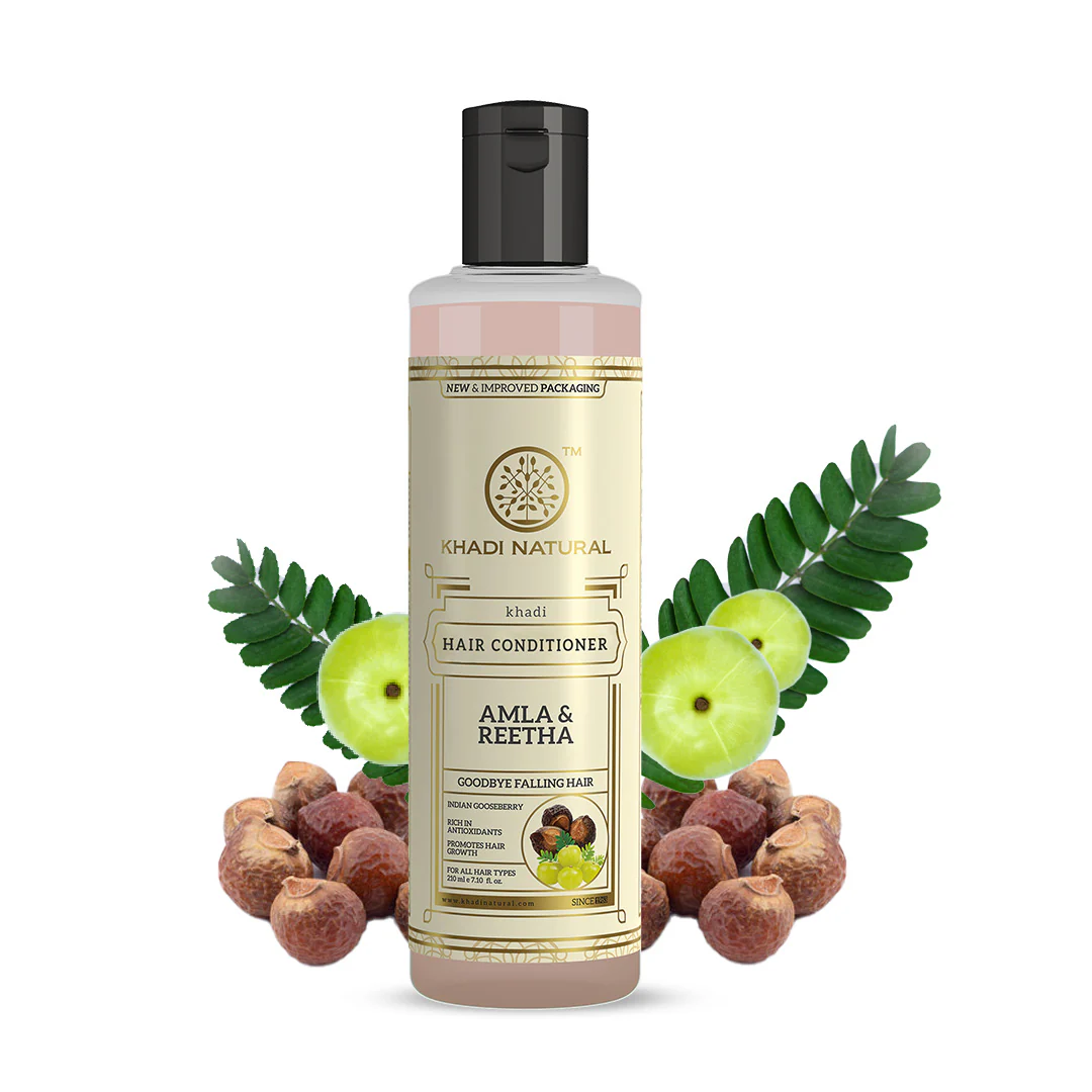 Khadi Natural Amla & Reetha Hair Conditioner 210ml - Image 6