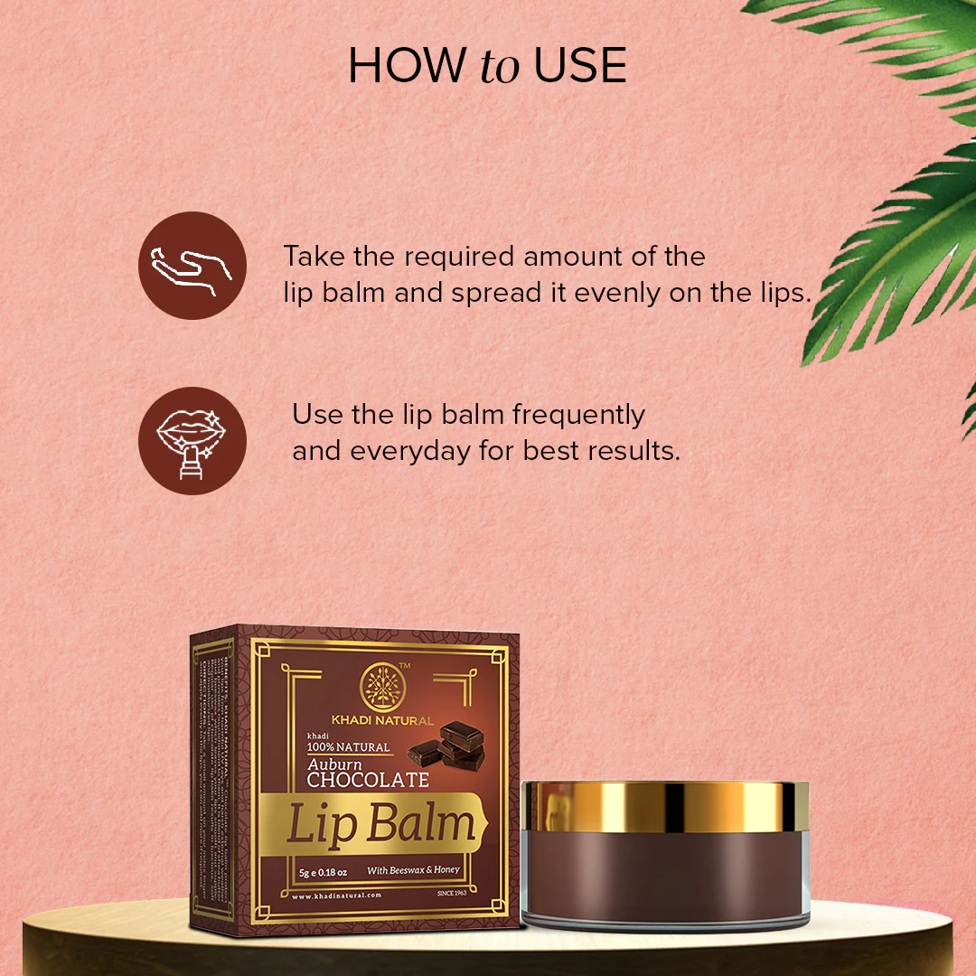 Khadi Natural Chocolate Lip Balm - 5gm - Image 4