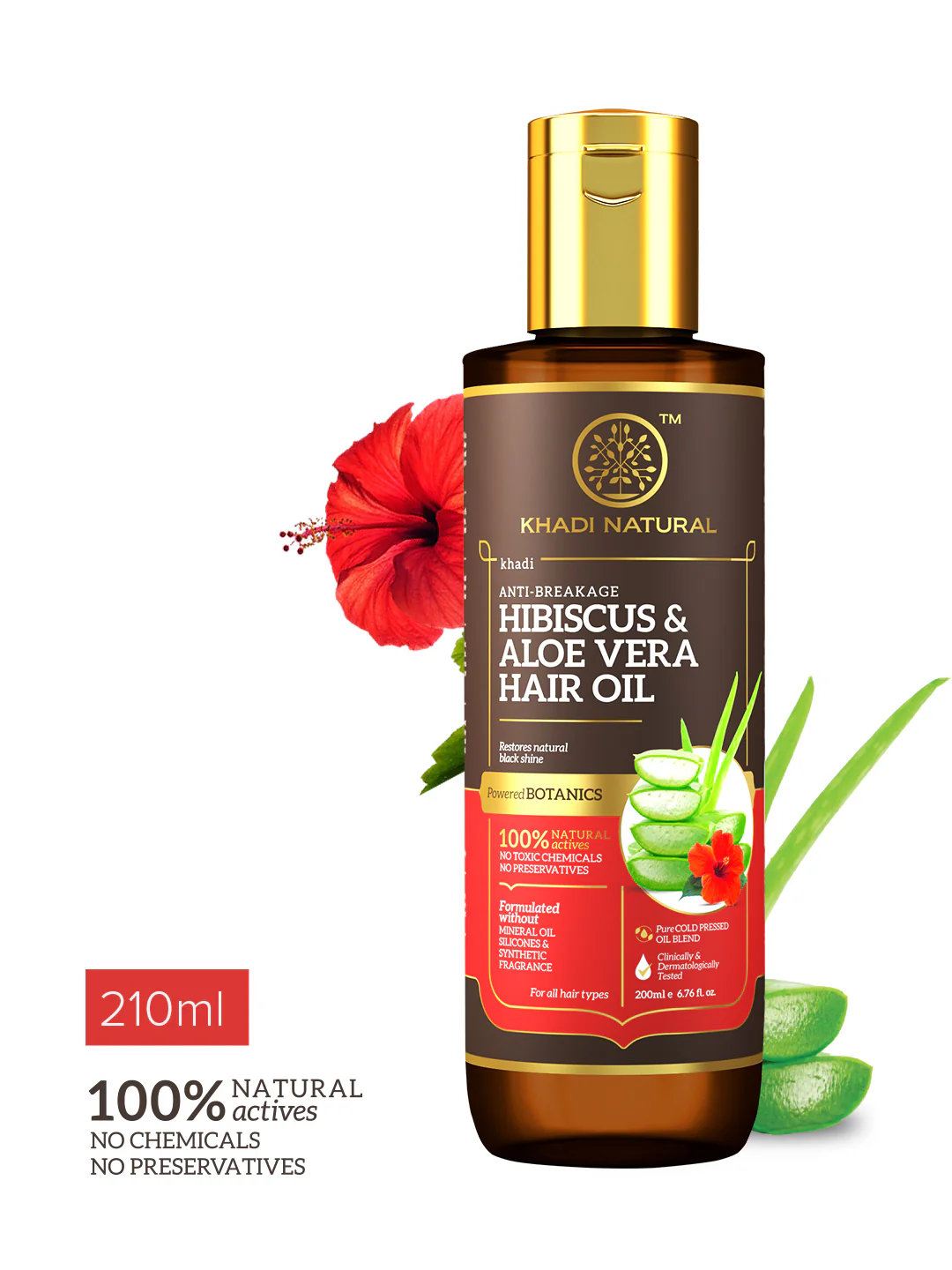 Khadi Natural Hibiscus & Aloe Vera Hair Oil - Mineral Oil, Silicones, Synthetic Fragrance Free - 200ml - Image 12