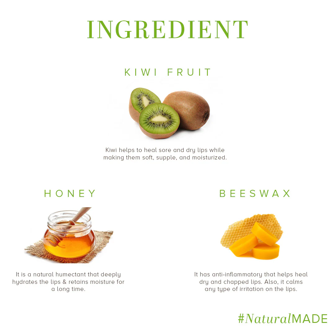 Khadi Natural Kiwi Fruit Lip Balm - 5gm - Image 3