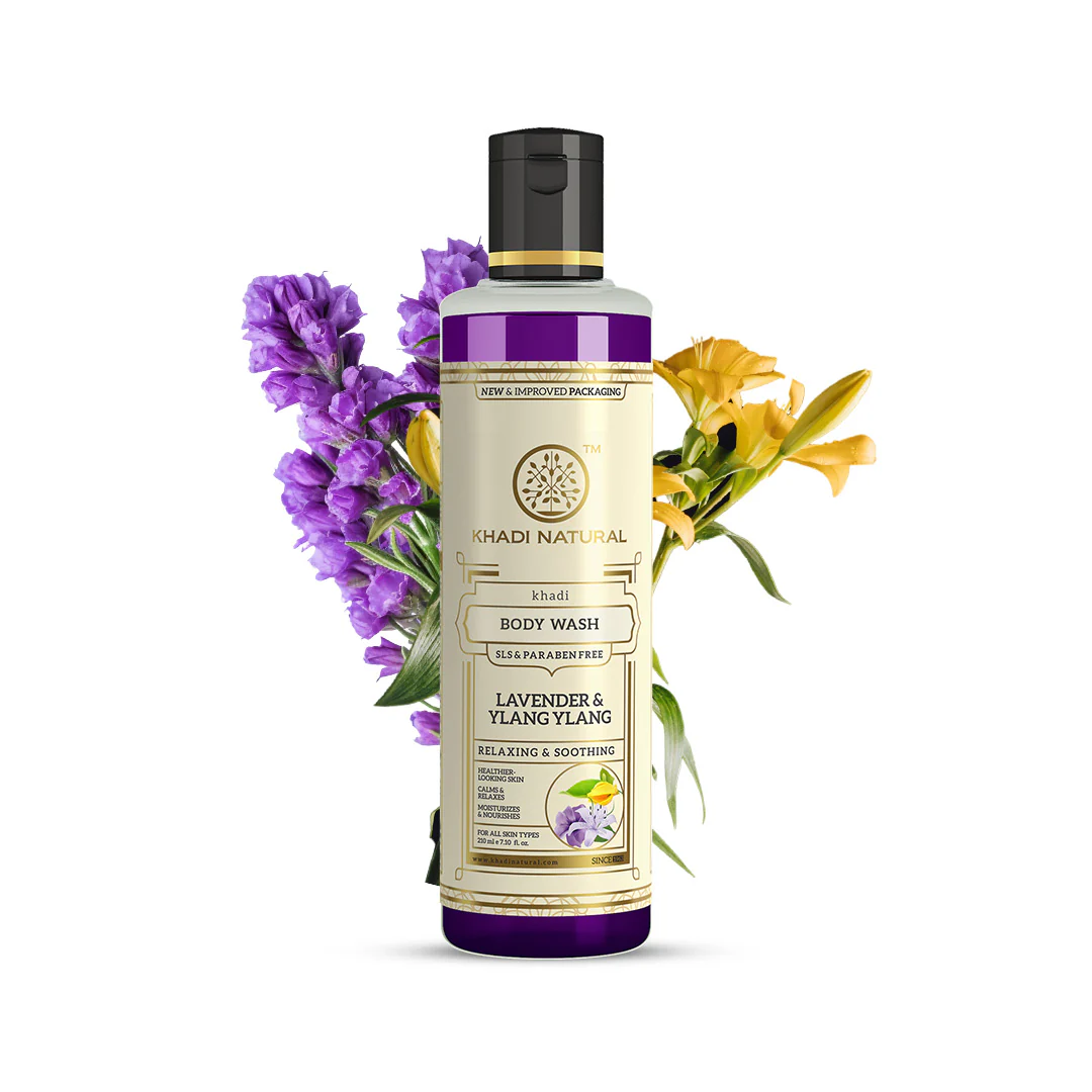 Khadi Natural Lavender & Ylang Ylang Body Wash - 210ml - Image 5