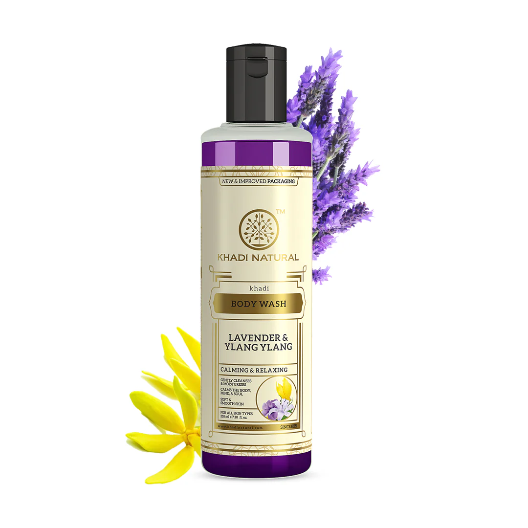 Khadi Natural Lavender & Ylang Ylang Body Wash - 210ml - Image 6
