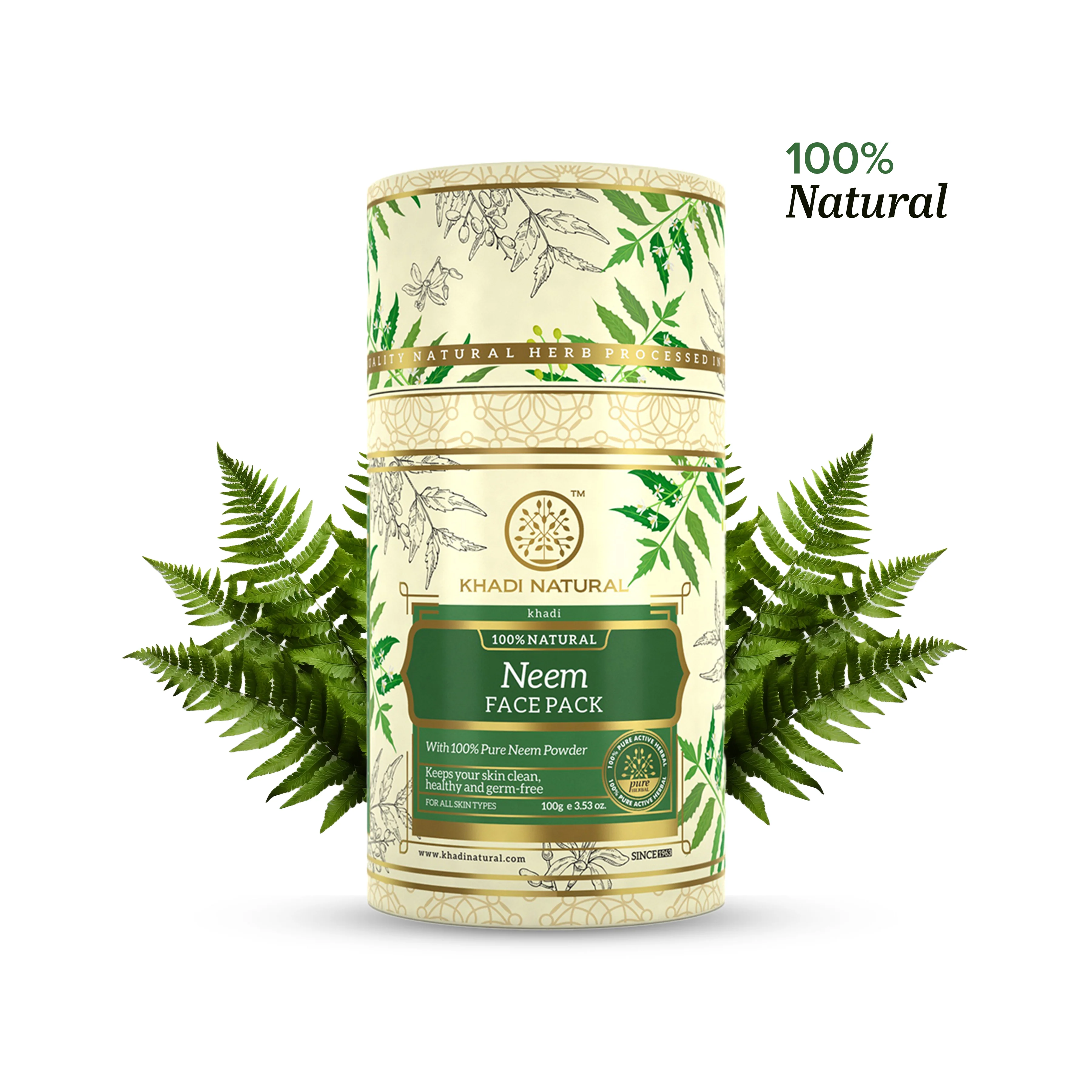 Khadi Natural Neem Tulsi Face Pack - 100gm - Image 6