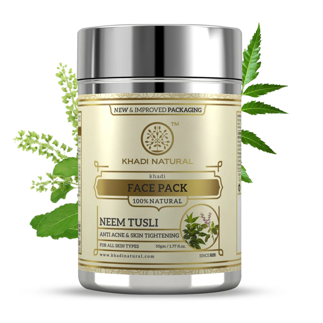 Khadi Natural Neem Tulsi Face Pack - 50gm - Image 5