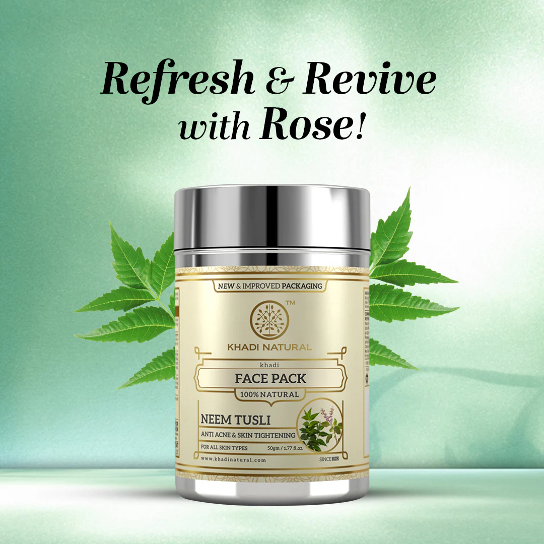 Khadi Natural Neem Tulsi Face Pack - 50gm - Image 7