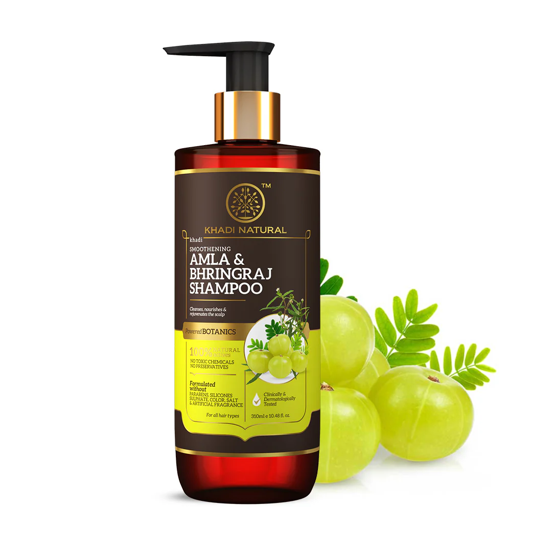 Khadi Natural Amla & Bhringraj Hair Cleanser - SLS, Parabens, Color, Salt & Artificial Fragrance Free - 310ml - Image 12