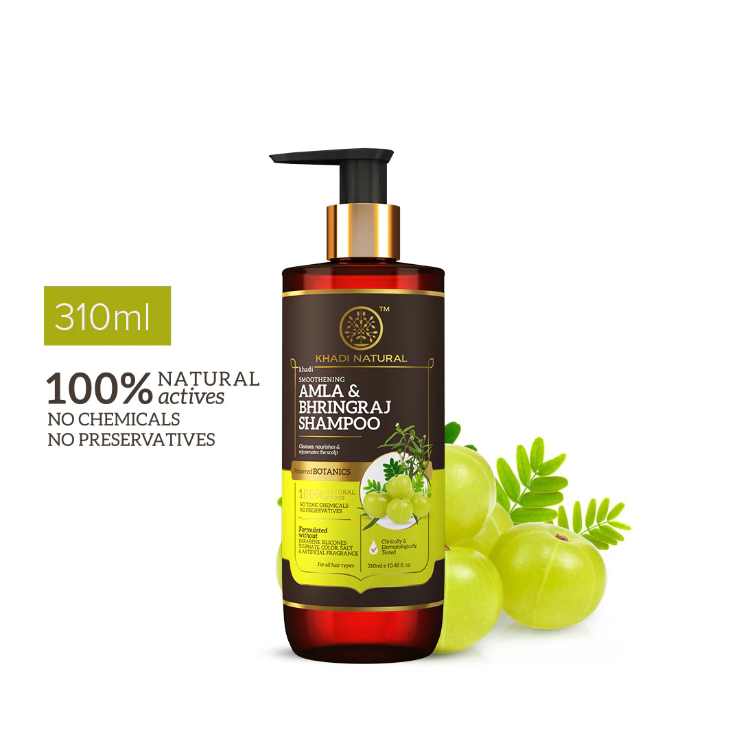 Khadi Natural Amla & Bhringraj Hair Cleanser - SLS, Parabens, Color, Salt & Artificial Fragrance Free - 310ml - Image 13