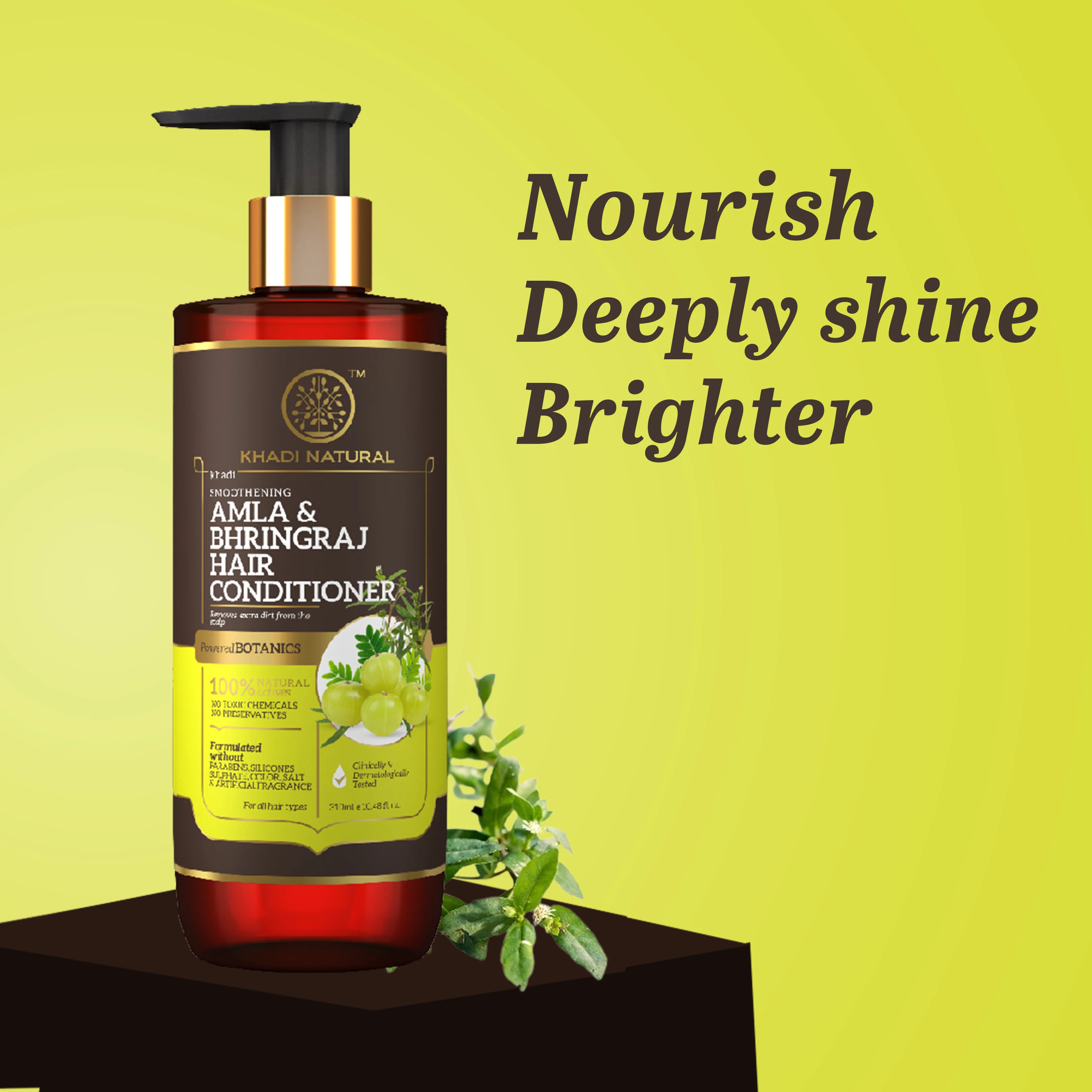 Khadi Natural Amla & Bhringraj Hair Conditioner - Paraben, Silicones, Sulphate, Color, Salt & Artificial Fragrance Free - 310ml - Image 7