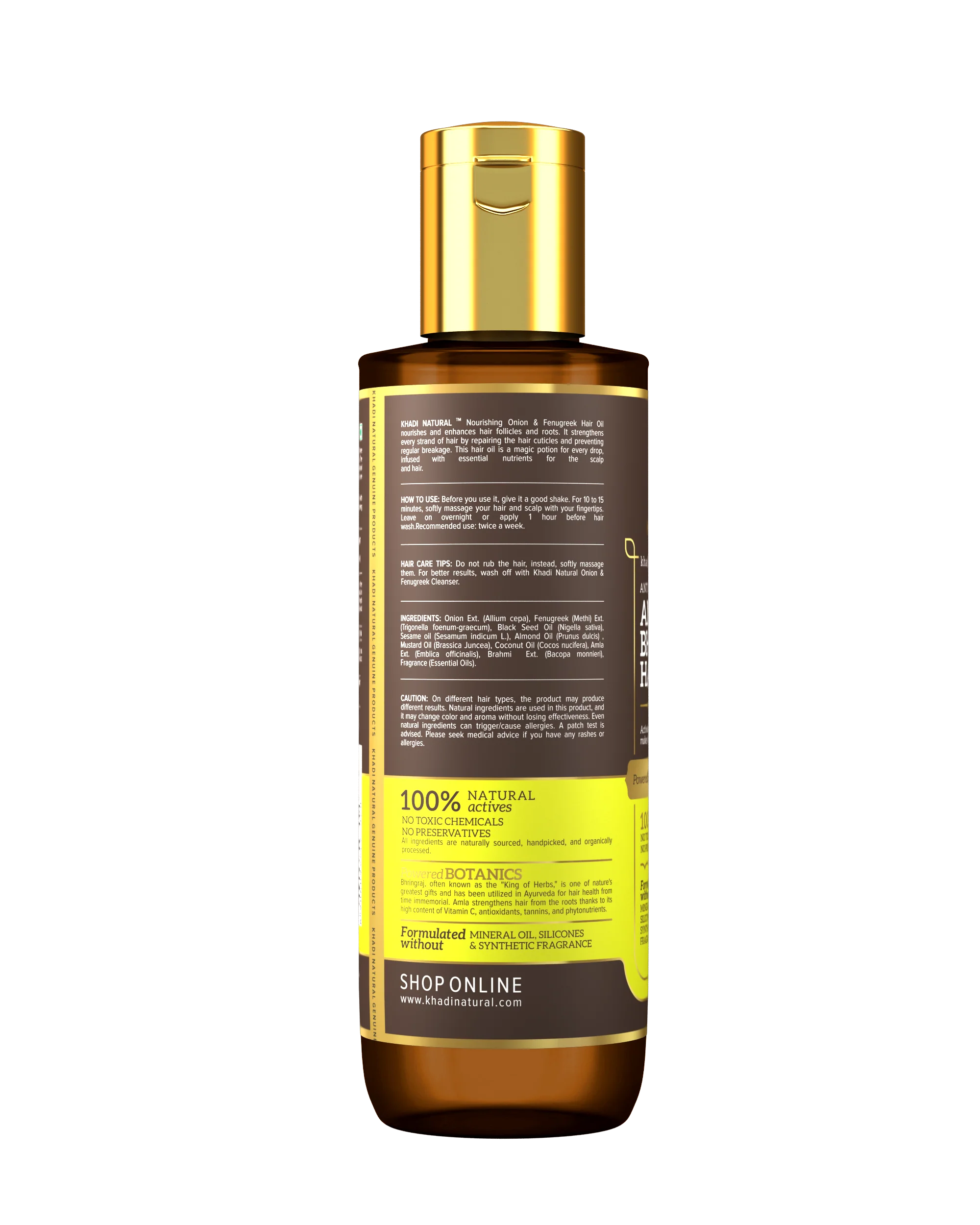 Khadi Natural Amla & Bhringraj Hair Oil - Mineral Oil, Silicones, Synthetic Fragrance Free - 200ml - Image 11