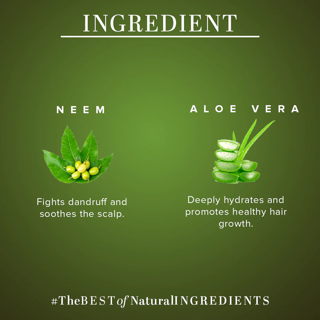 Khadi Natural Neem & Aloe Vera Hair Cleanser - Paraben, Silicones, Sulphate, Color, Salt & Artificial Fragrance Free - 310ml - Image 3