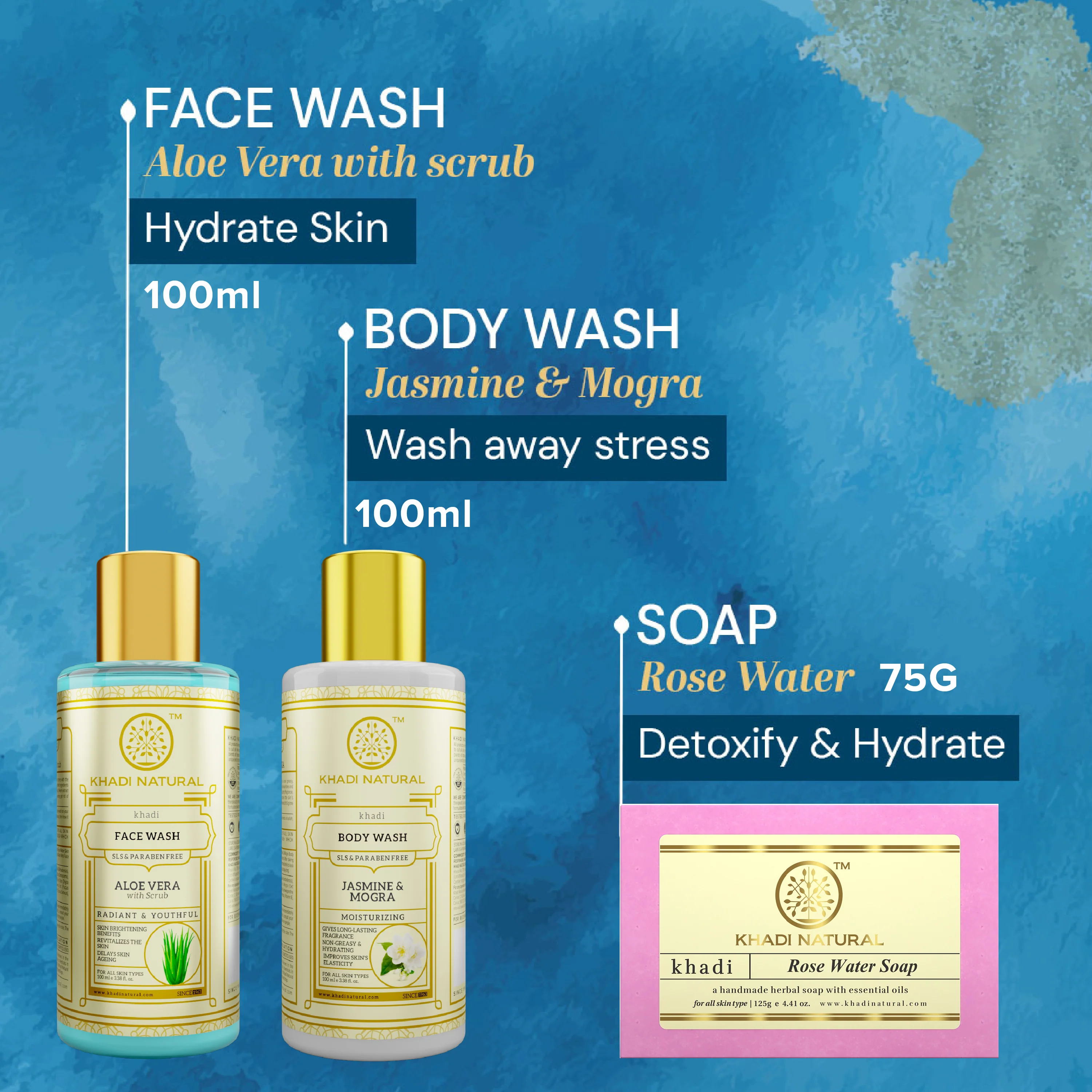 Khadi Natural Refreshing Bath Pack Bath Kit Free Size - Image 4