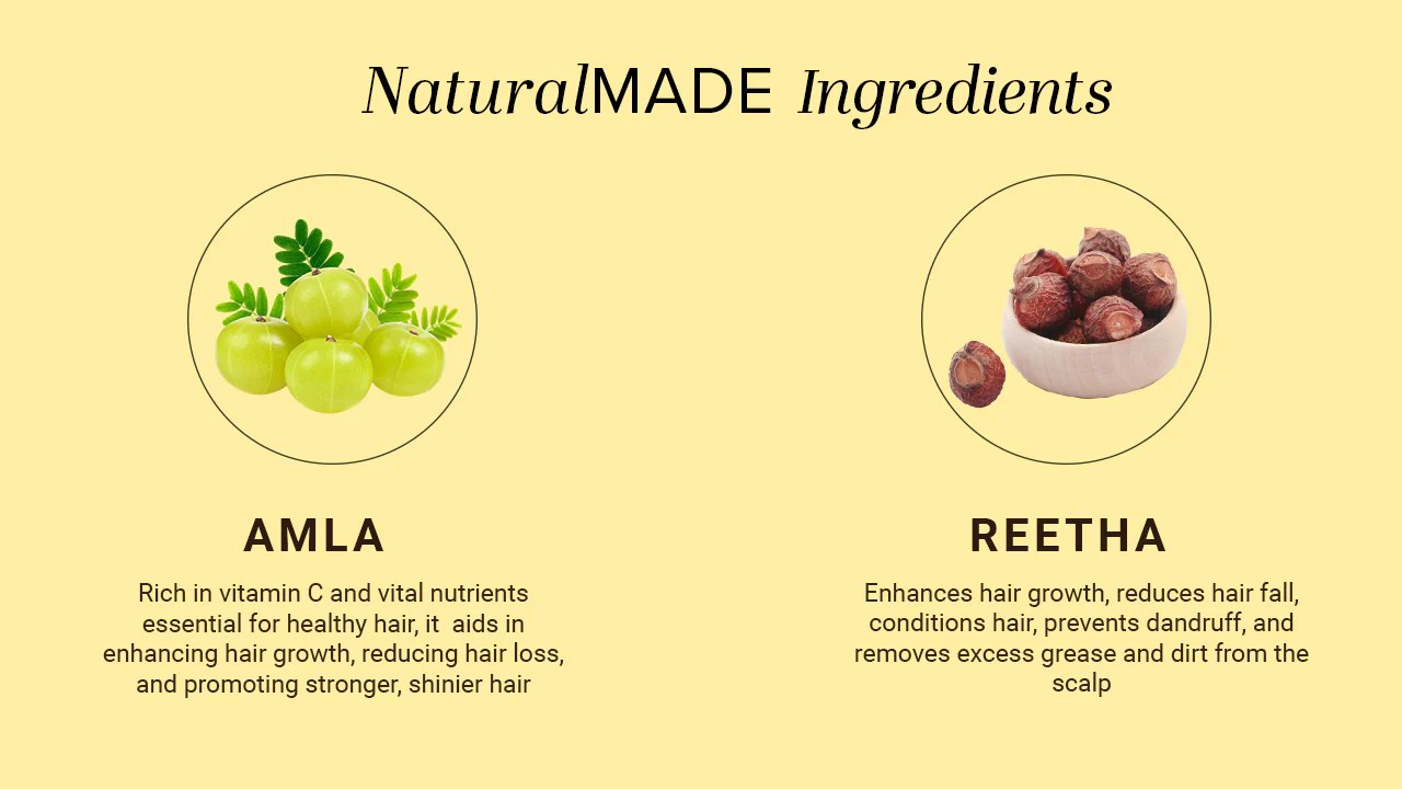 Khadi Natural Amla & Reetha Hair Cleanser & Conditioner Combo – Pack of 2 - 210ml Each - Image 3