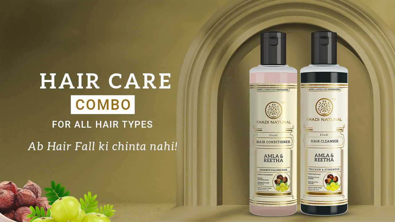 Khadi Natural Amla & Reetha Hair Cleanser & Conditioner Combo – Pack of 2 - 210ml Each - Image 6