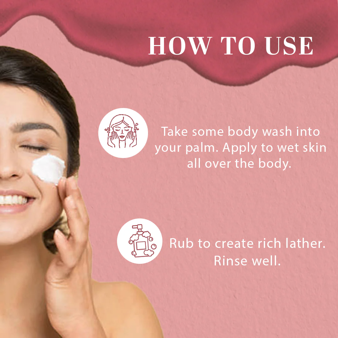 Khadi Natural Rose & Honey Body Wash - 210ml - Image 4