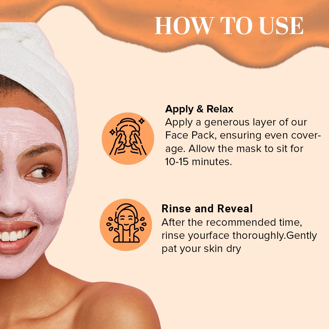 Khadi Natural Rose & Orange Face Pack - 50gm - Image 4