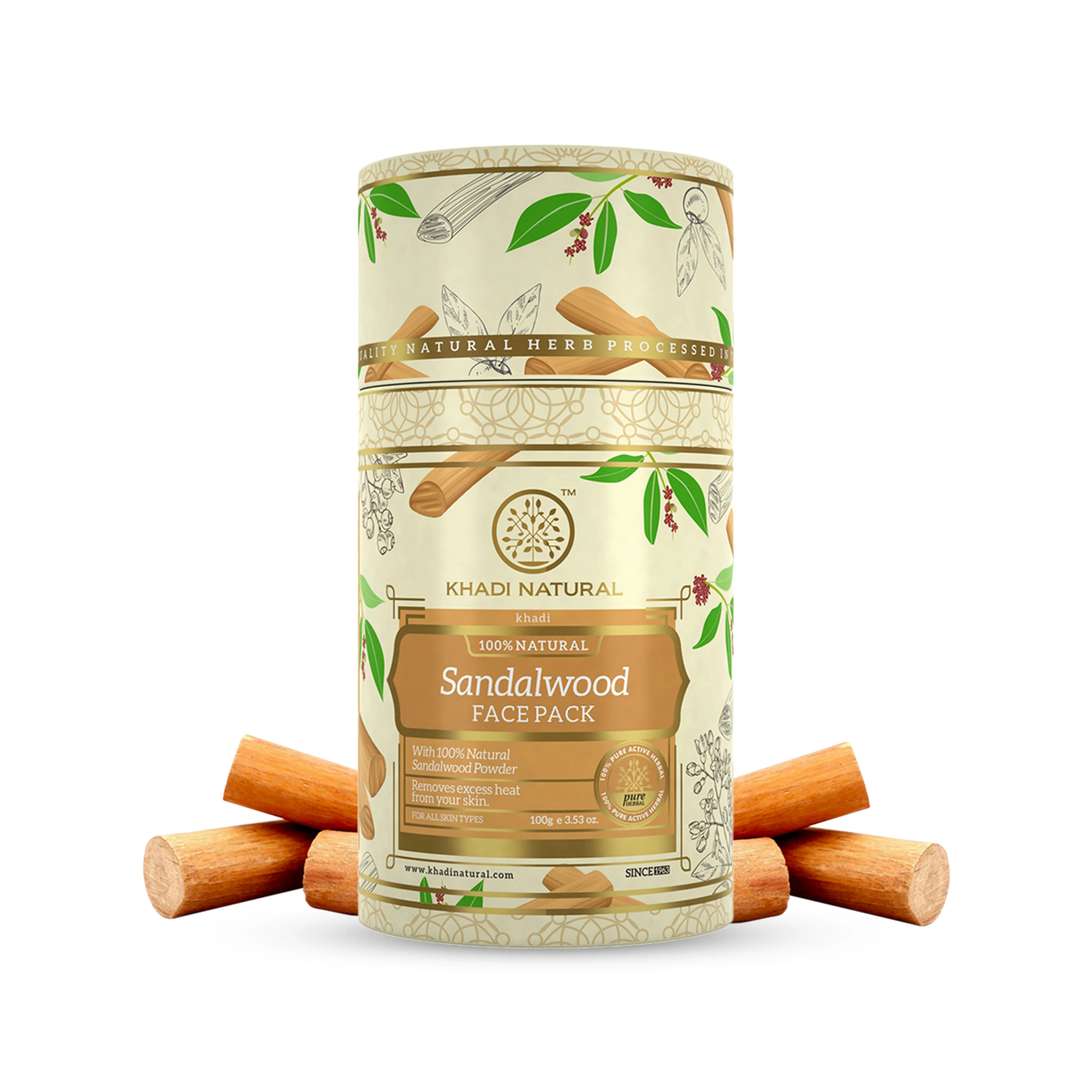 Khadi Natural Sandalwood Face Pack - 100gm - Image 5