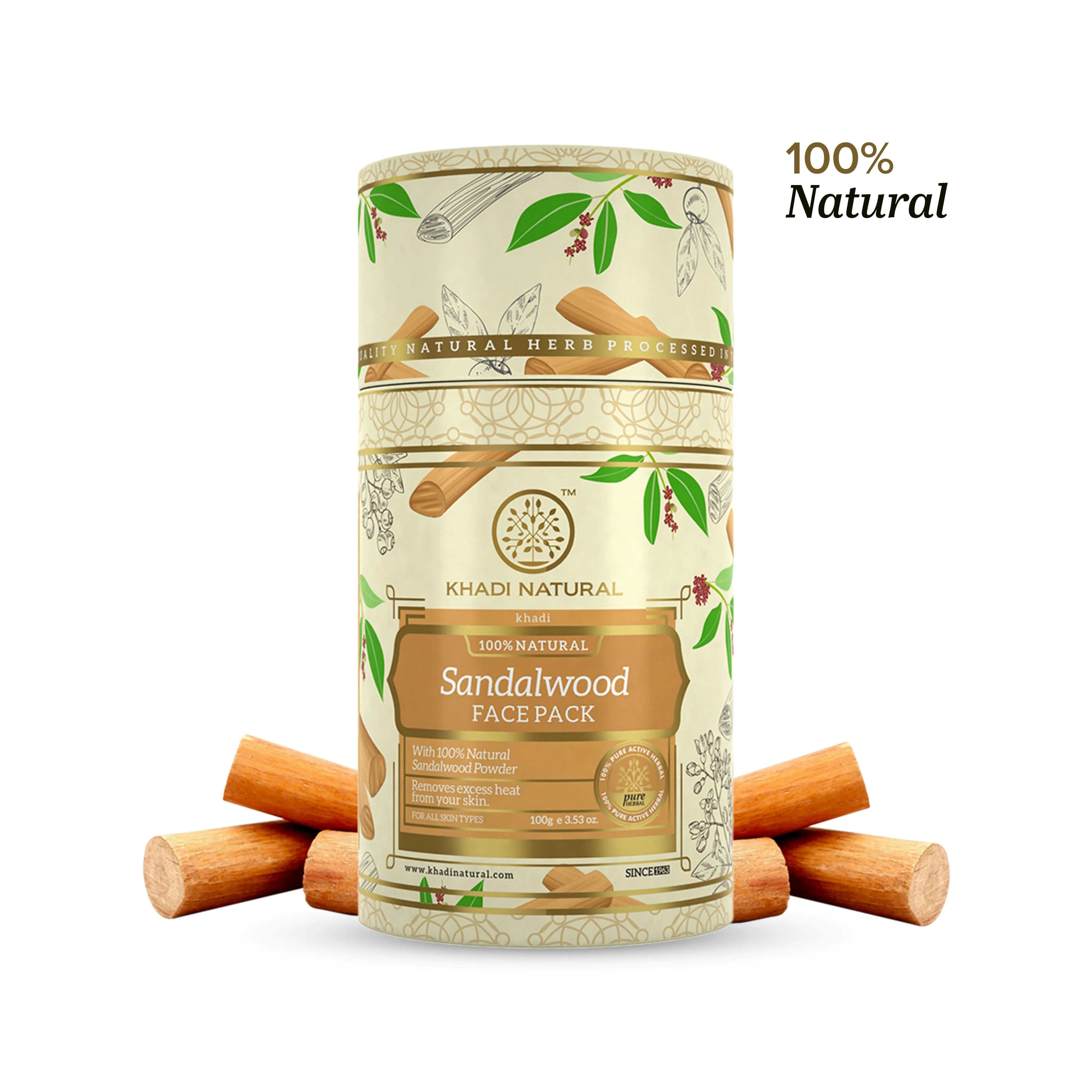 Khadi Natural Sandalwood Face Pack - 100gm - Image 6