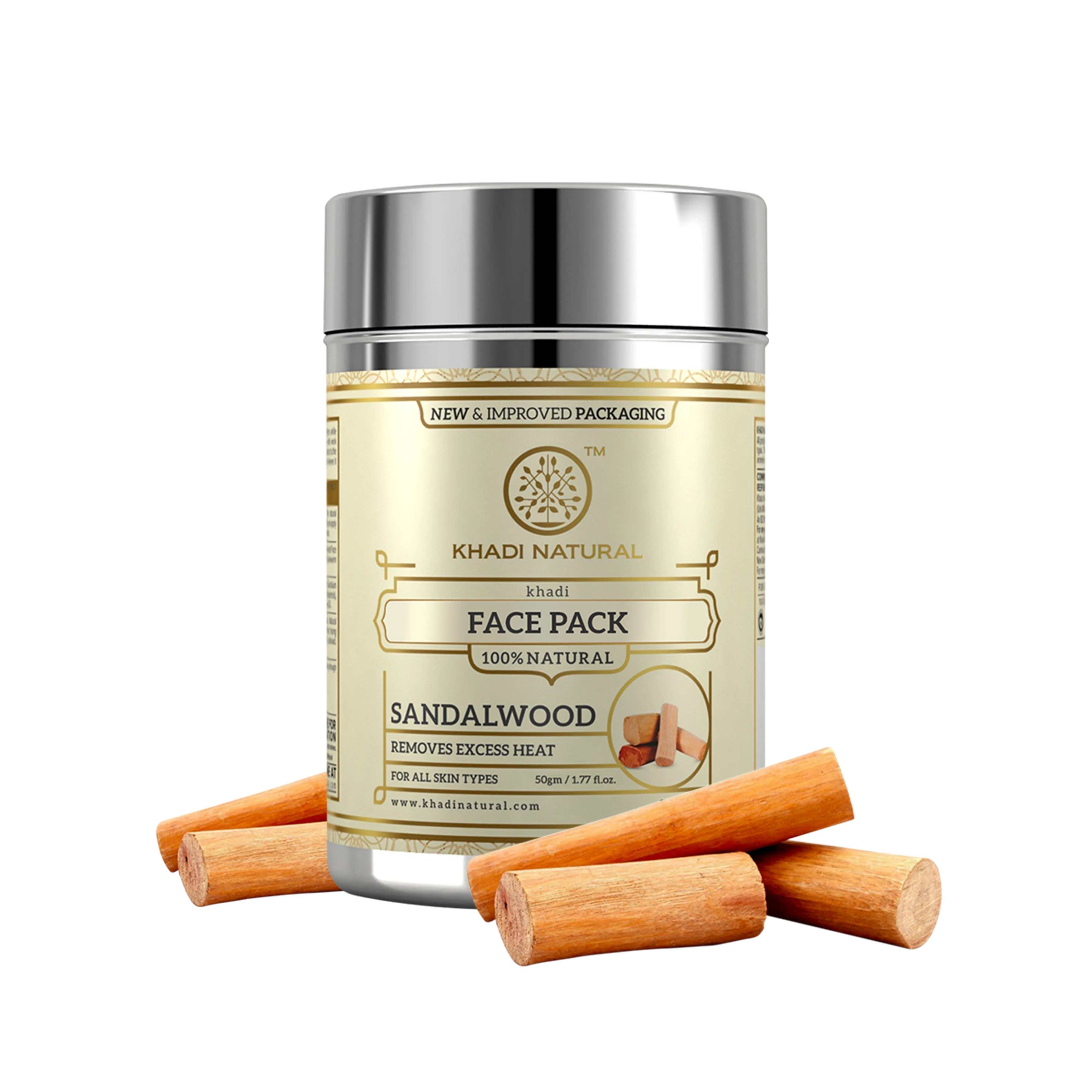 Khadi Natural Sandalwood Face Pack - 50gm - Image 6