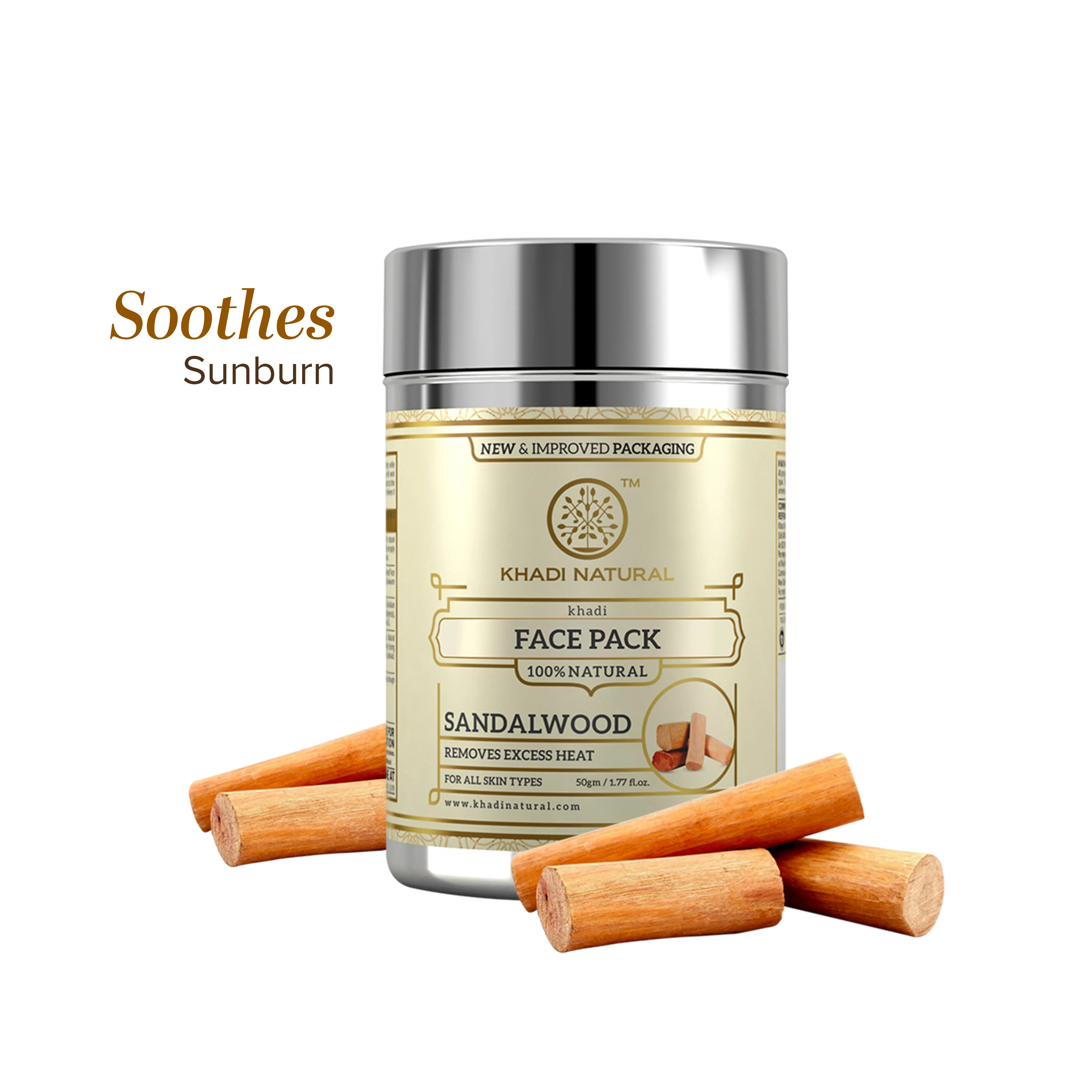 Khadi Natural Sandalwood Face Pack - 50gm - Image 7