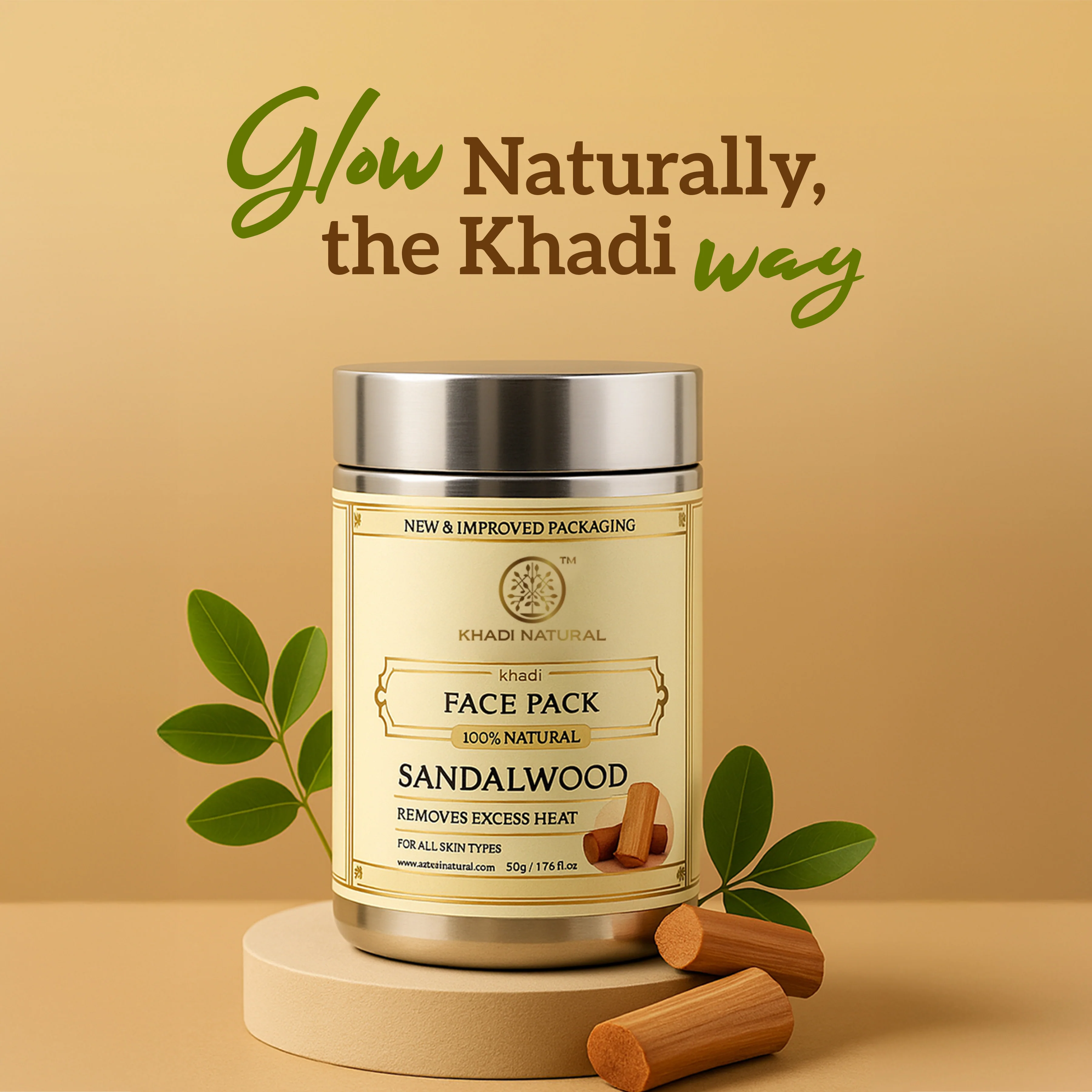 Khadi Natural Sandalwood Face Pack - 50gm - Image 8