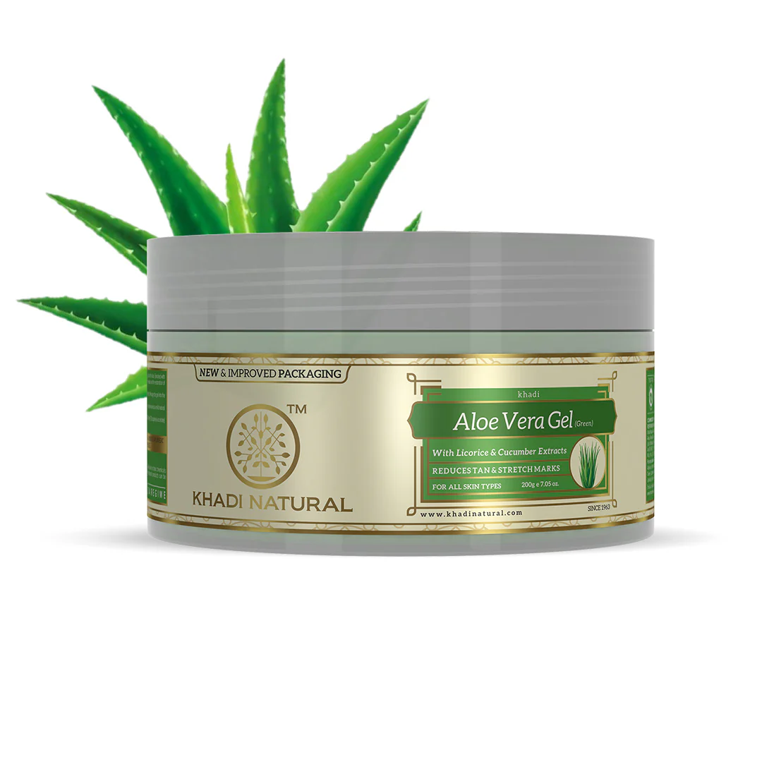 Khadi Natural Aloe Vera (Green) Facial Massage Gel With Licorice & Cucumber Extracts - Fresh & Hydrated - 200gm - Image 6
