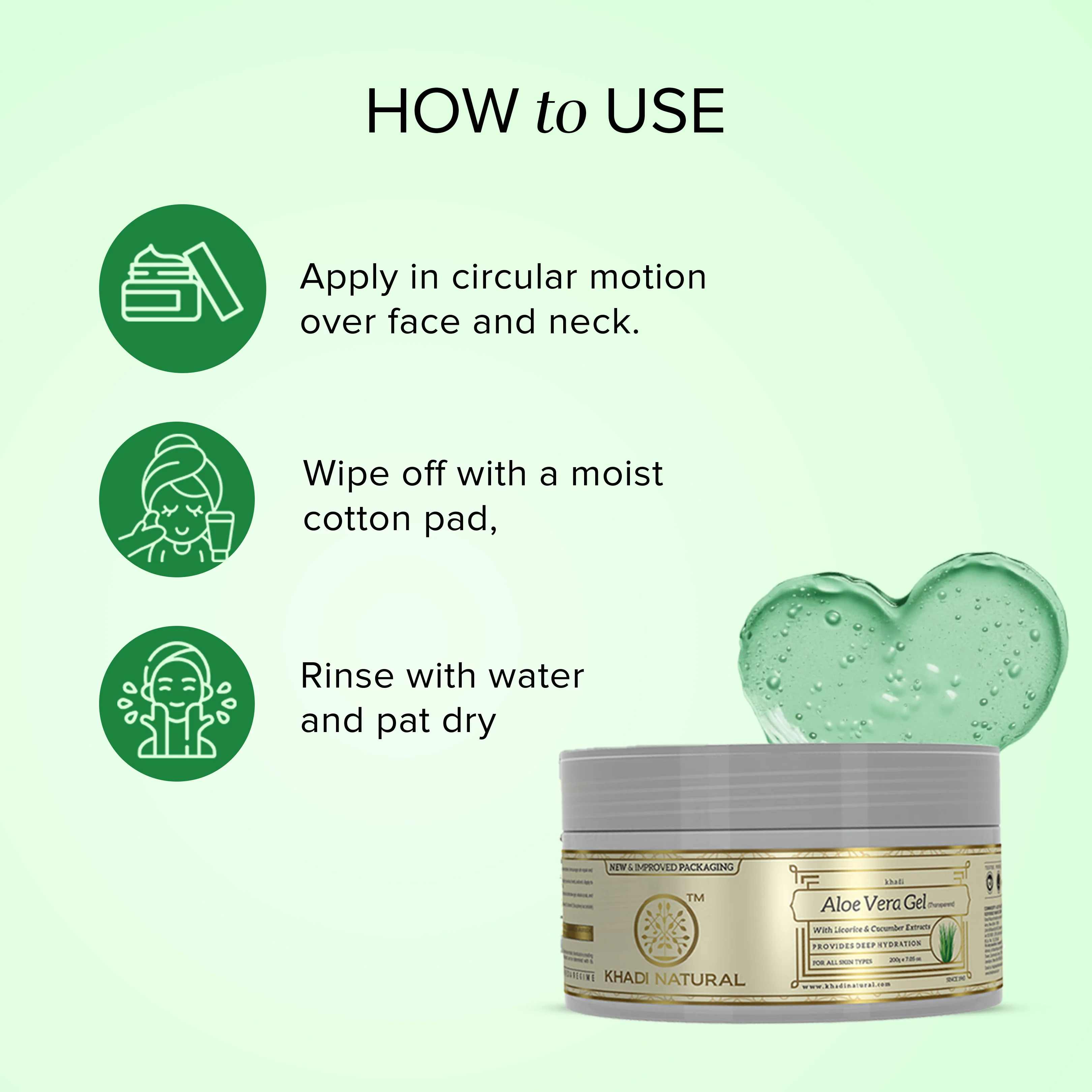 Khadi Natural Aloevera Gel with Liqorice & Cucumber Extracts - 200gm - Image 4