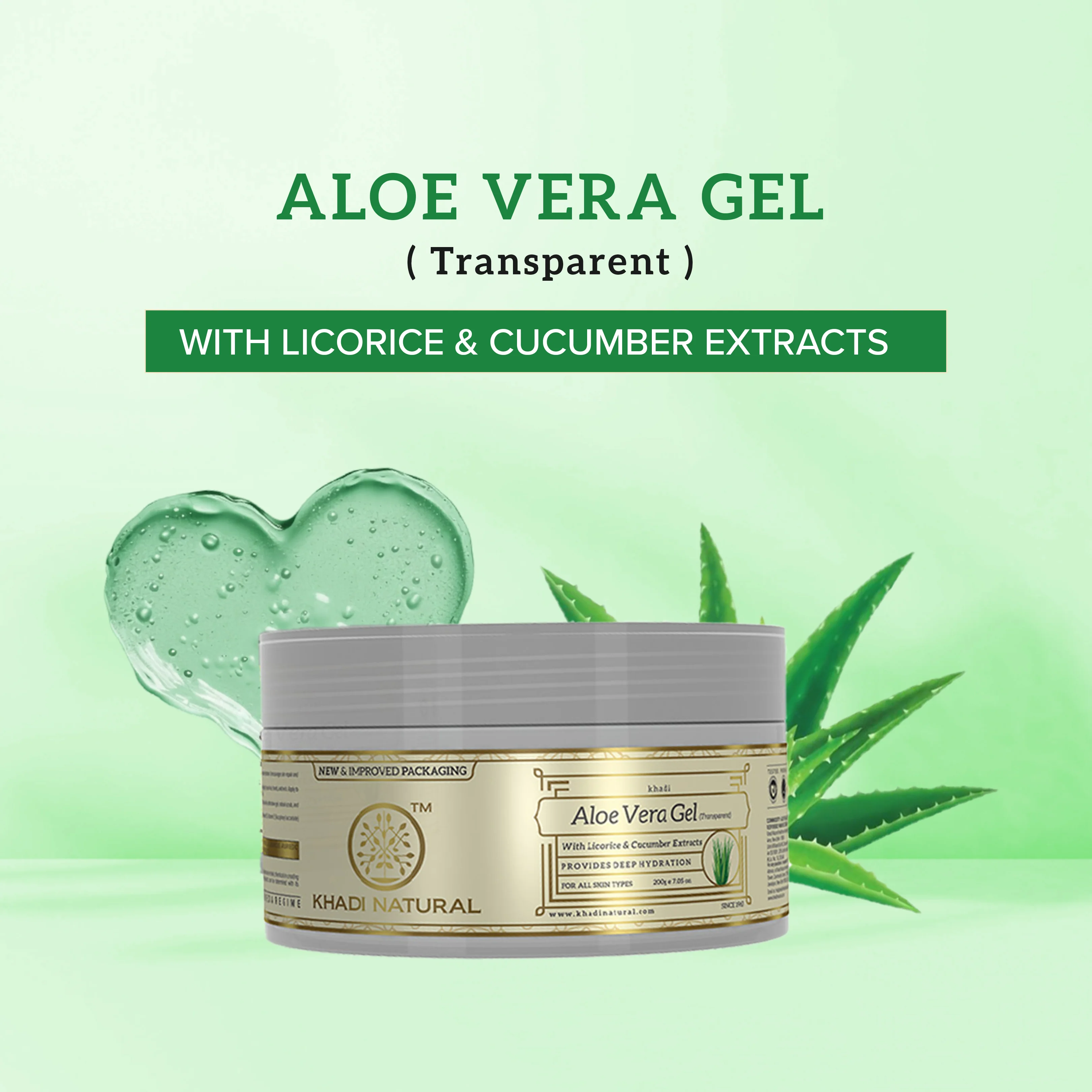 Khadi Natural Aloevera Gel with Liqorice & Cucumber Extracts - 200gm - Image 7
