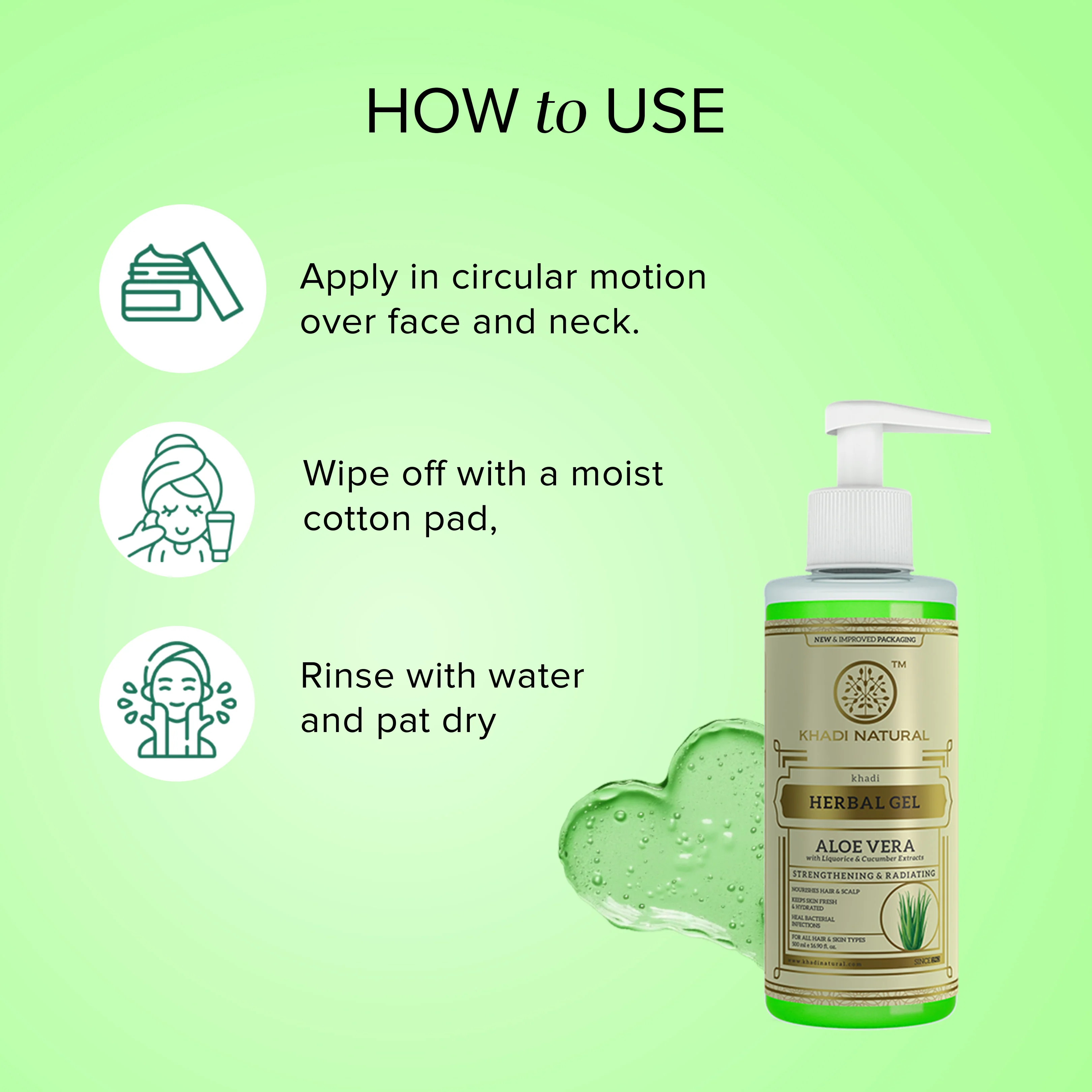 Khadi Natural Aloe Vera Gel With Liquorize & Cucumber Extracts - 500ml - Image 4