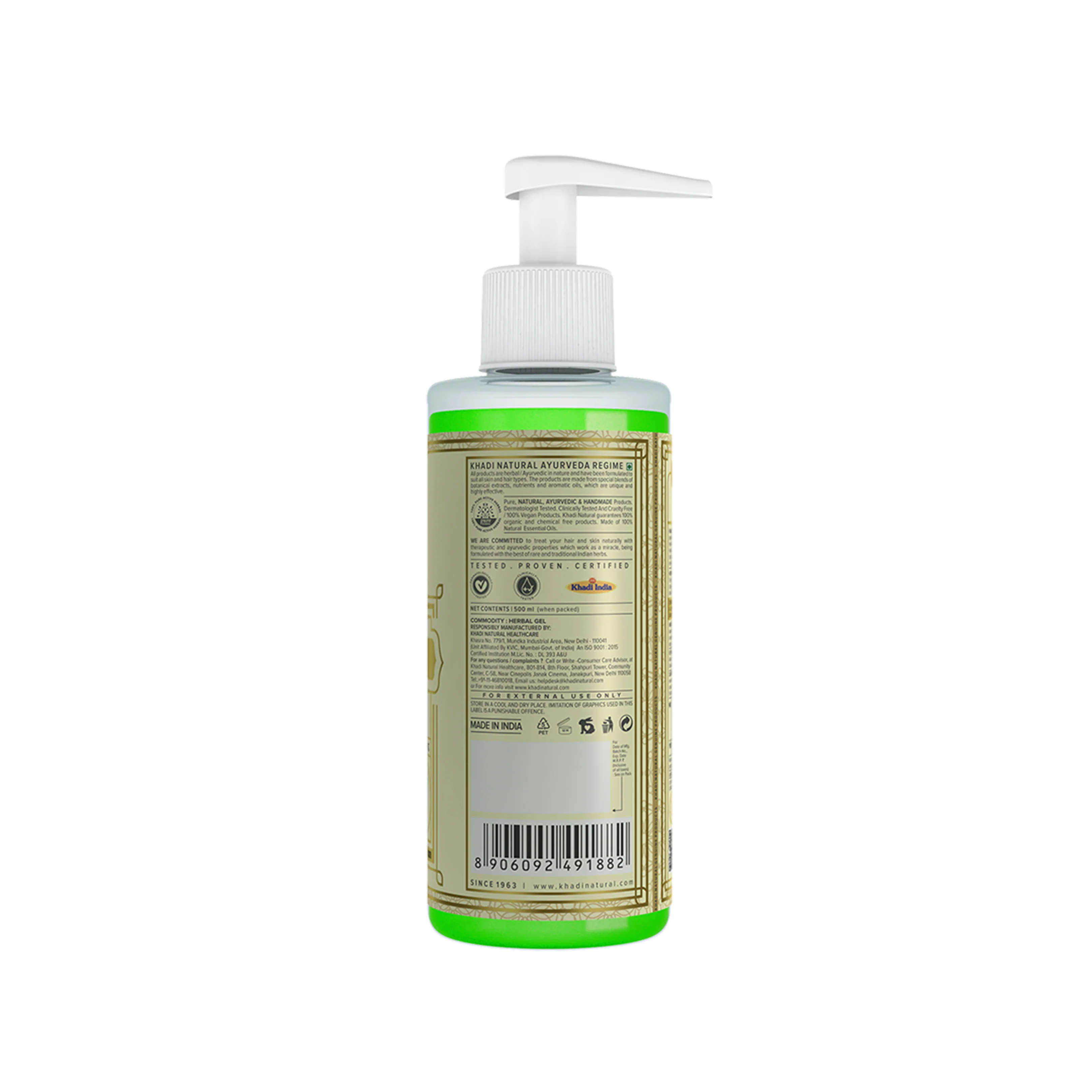 Khadi Natural Aloe Vera Gel With Liquorize & Cucumber Extracts - 500ml - Image 5